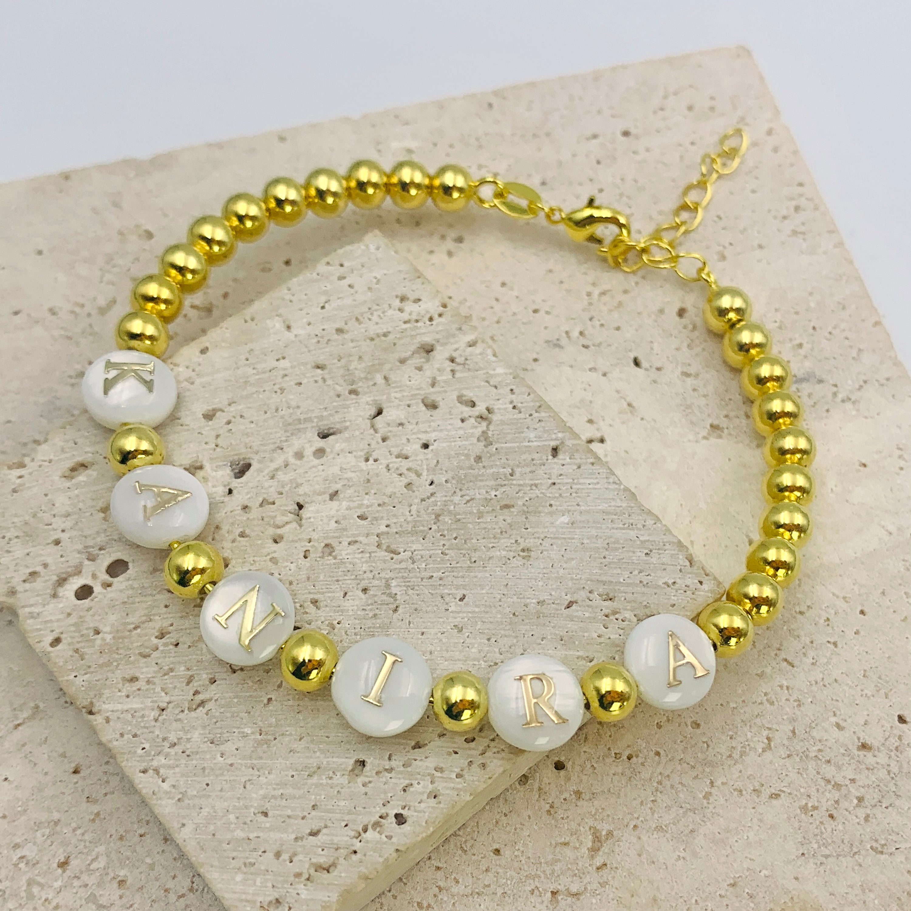 Golden Elegance Name Bracelet