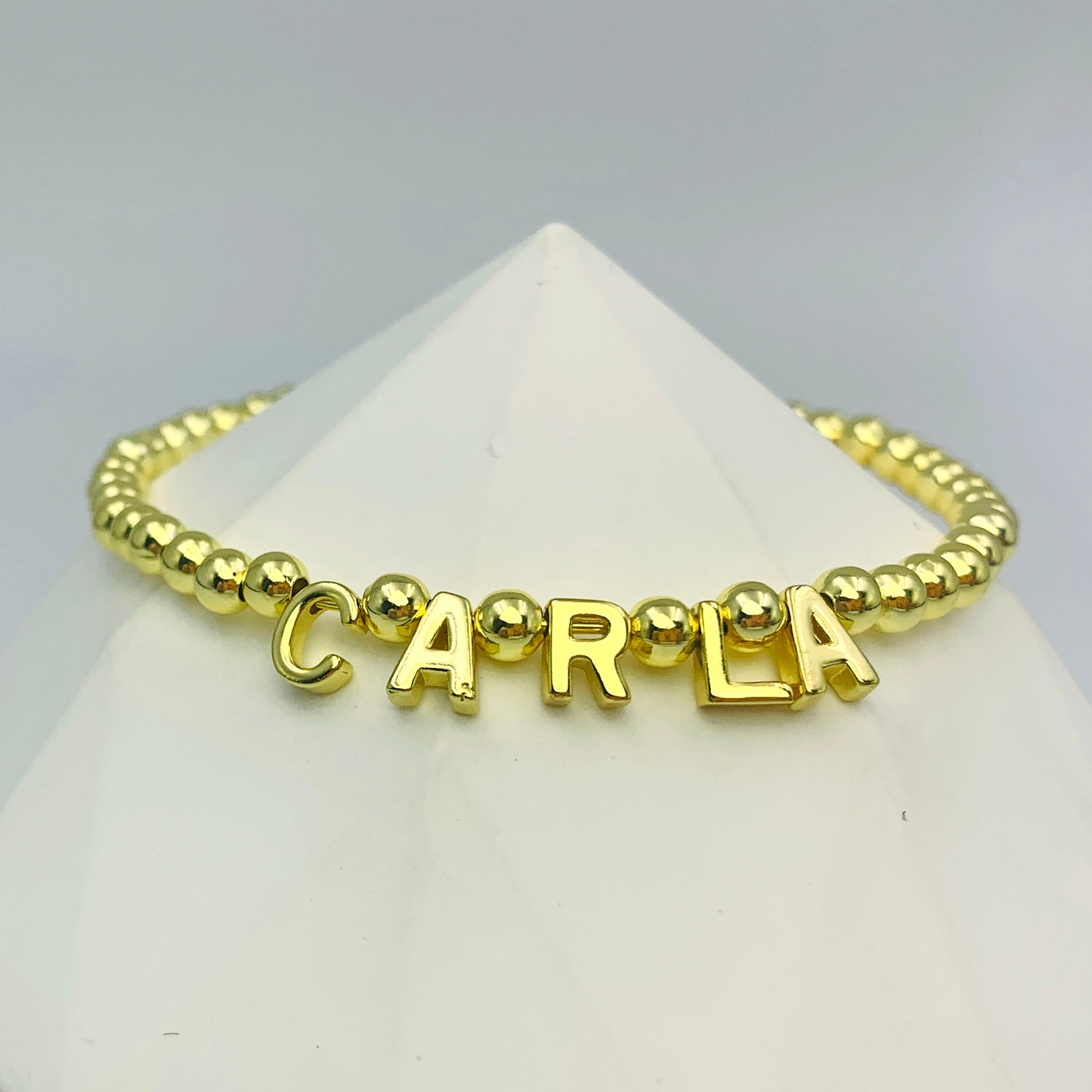 Luxe Beaded Name Bracelet