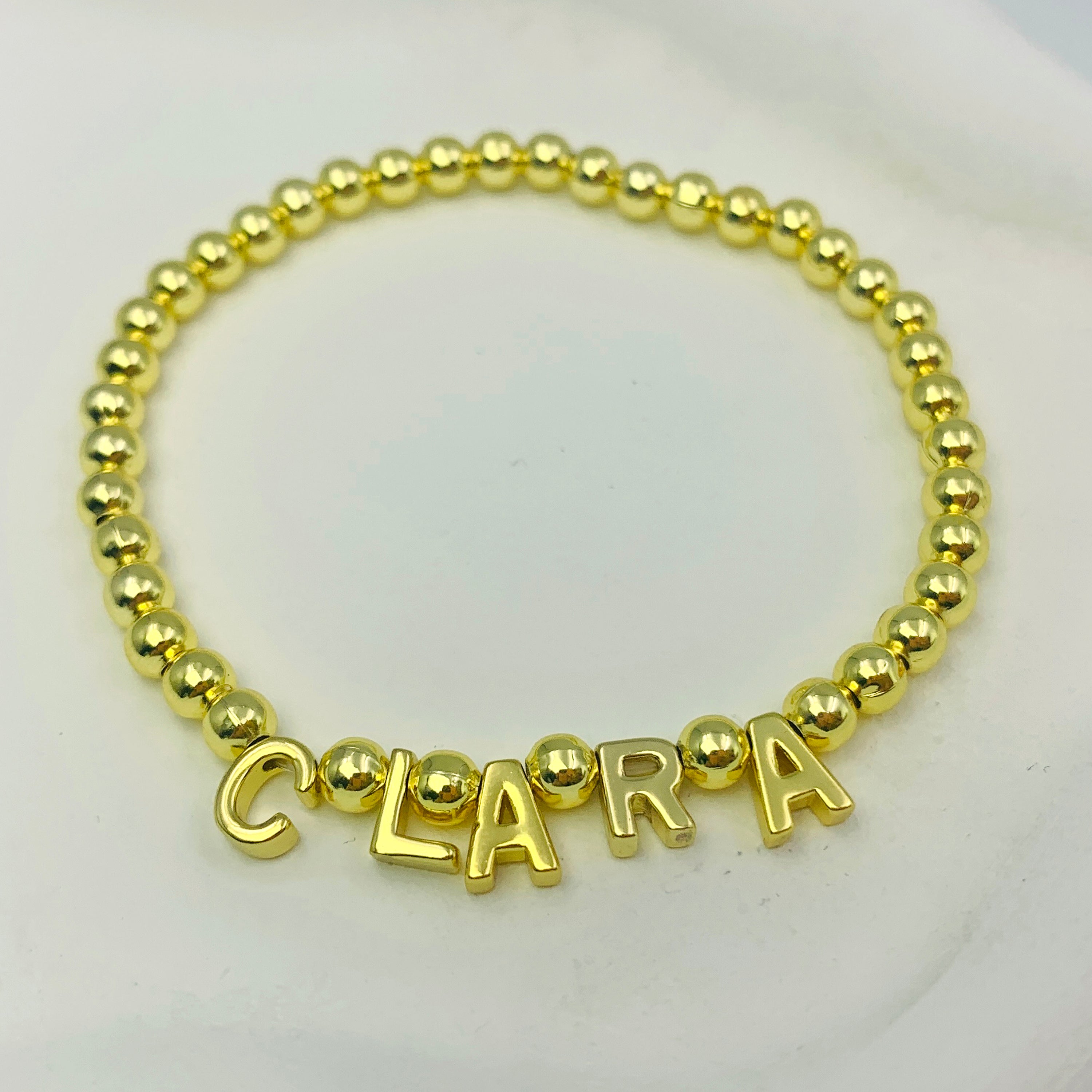 Dangle Bead Letter Bracelet