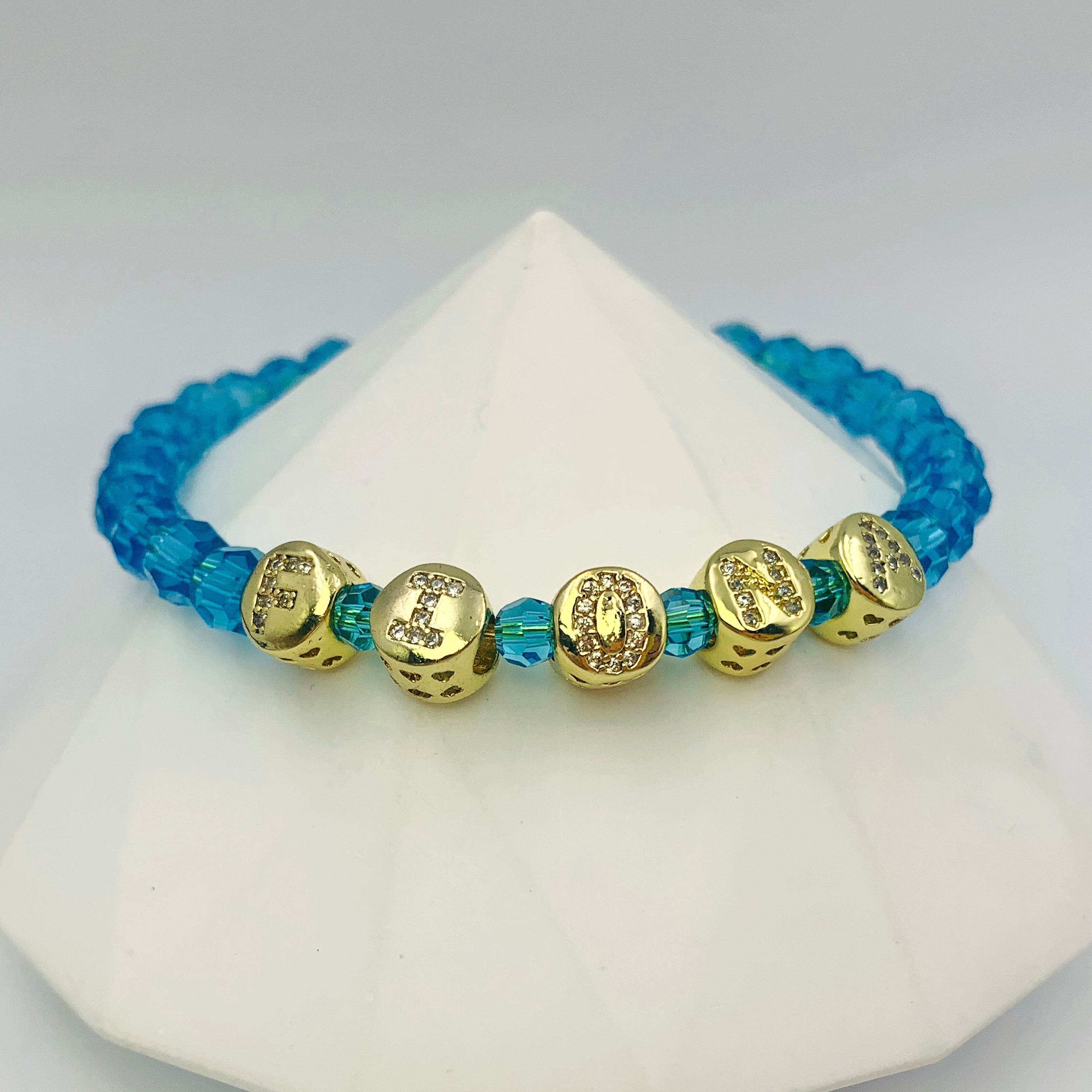 Crystal Gold Waves Custom Bracelet