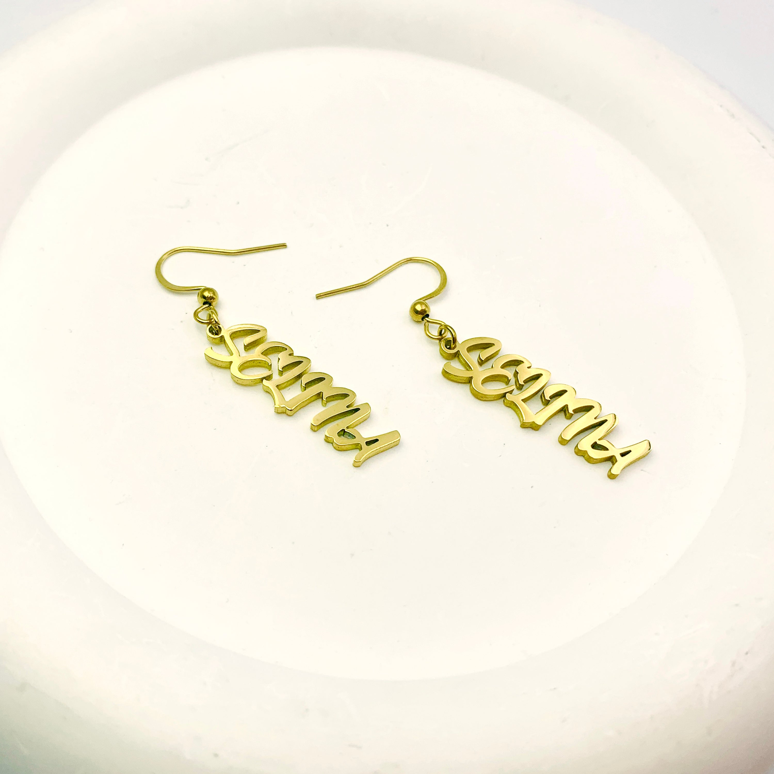 Custom Name Drop Earrings