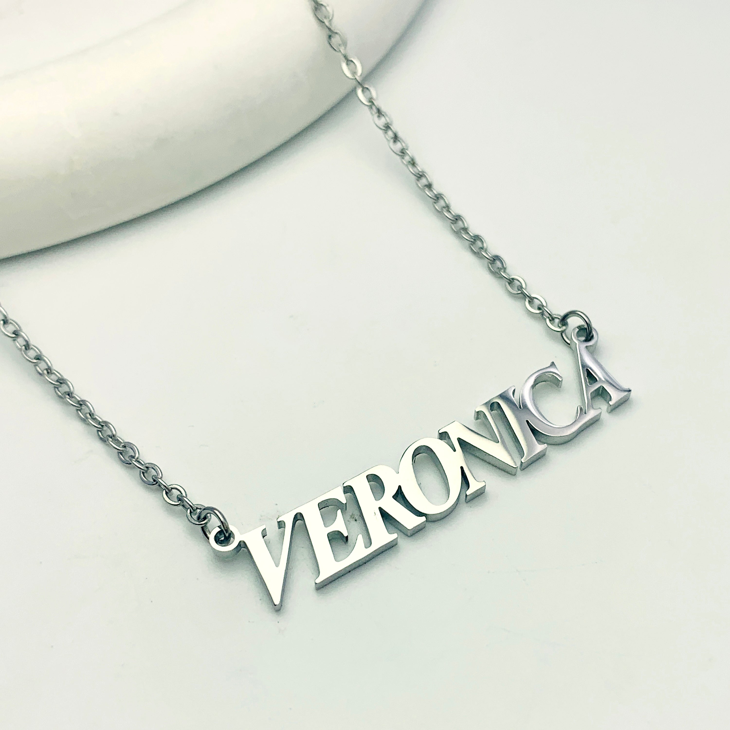 Personalized Silver Nameplate Necklace