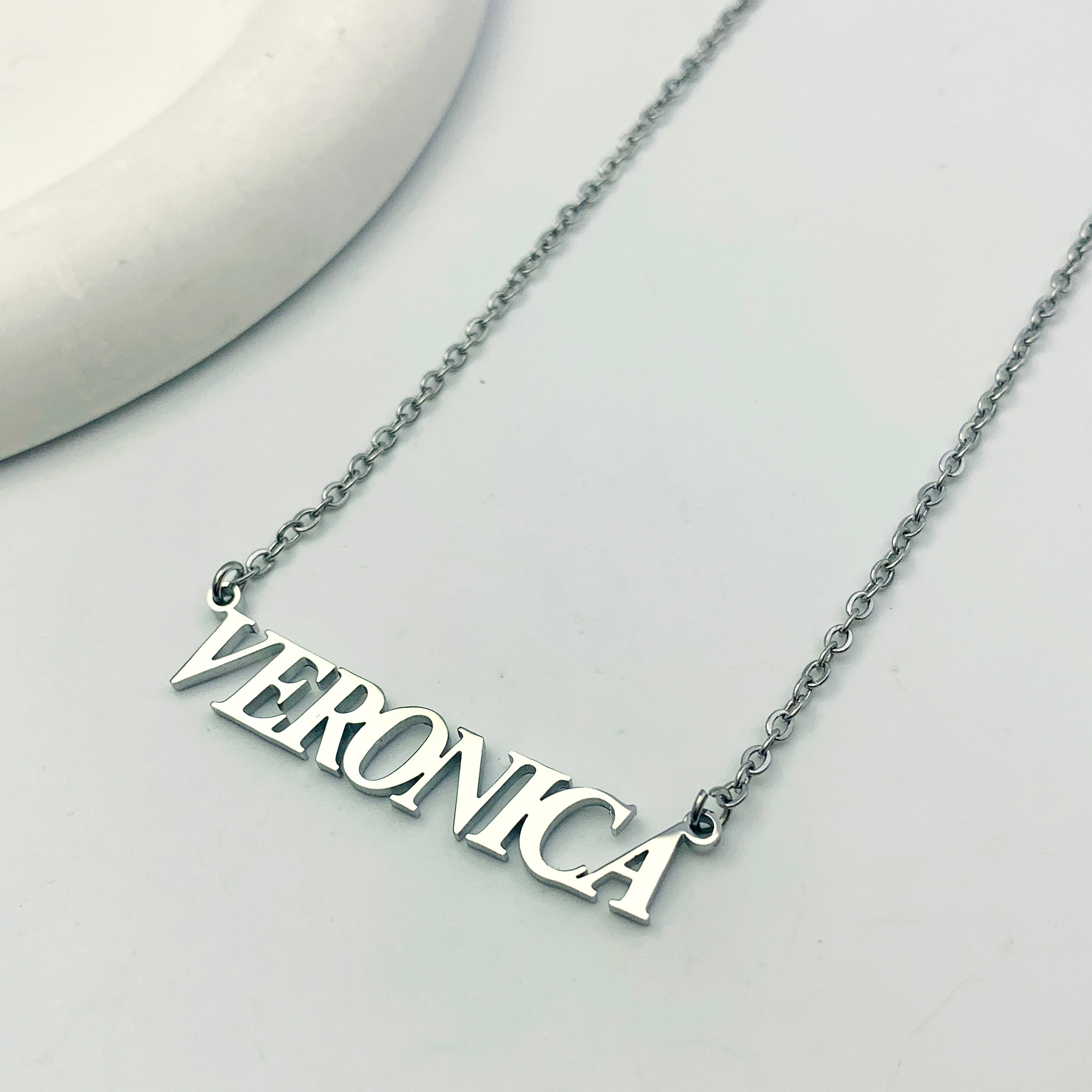 Personalized Silver Nameplate Necklace