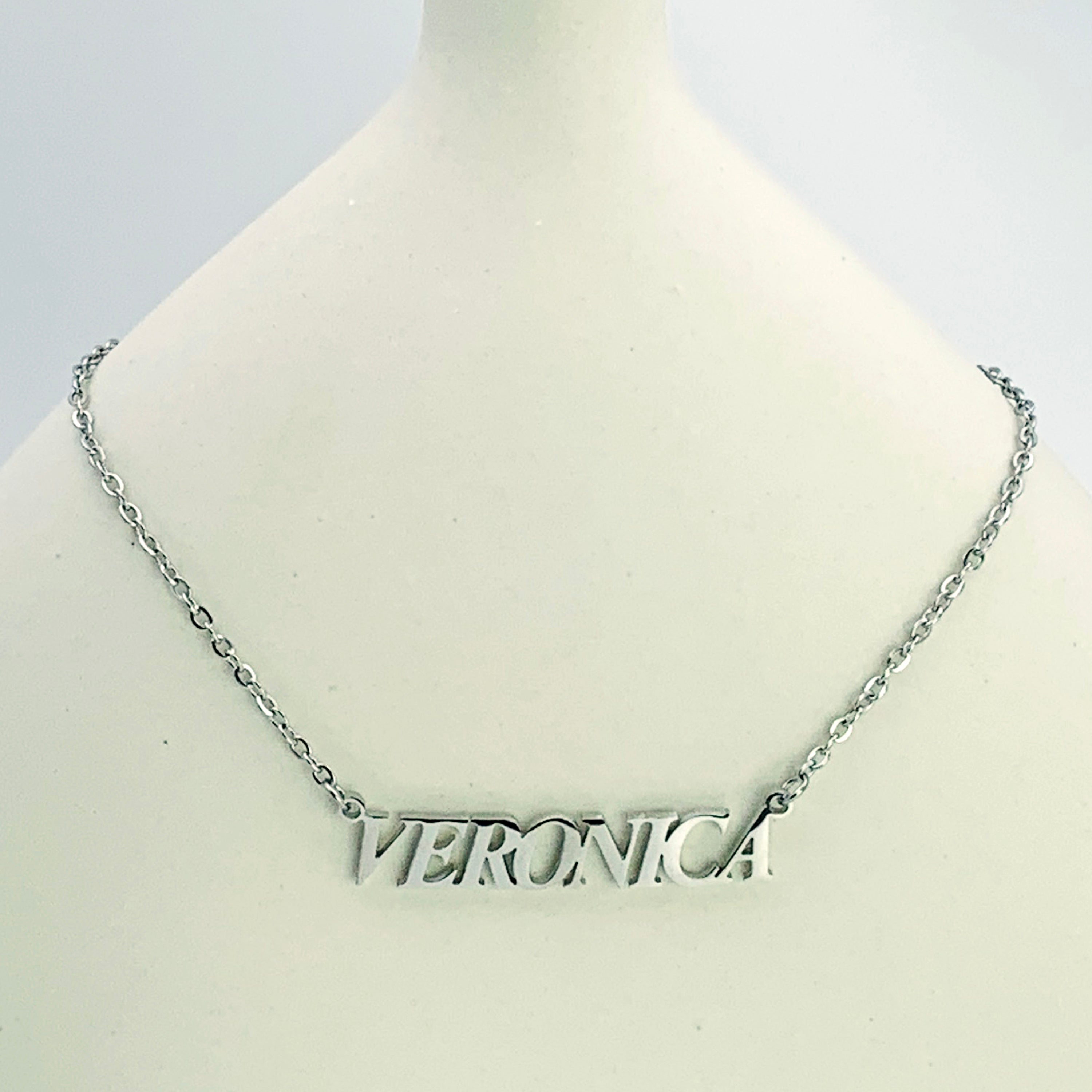 Personalized Silver Nameplate Necklace