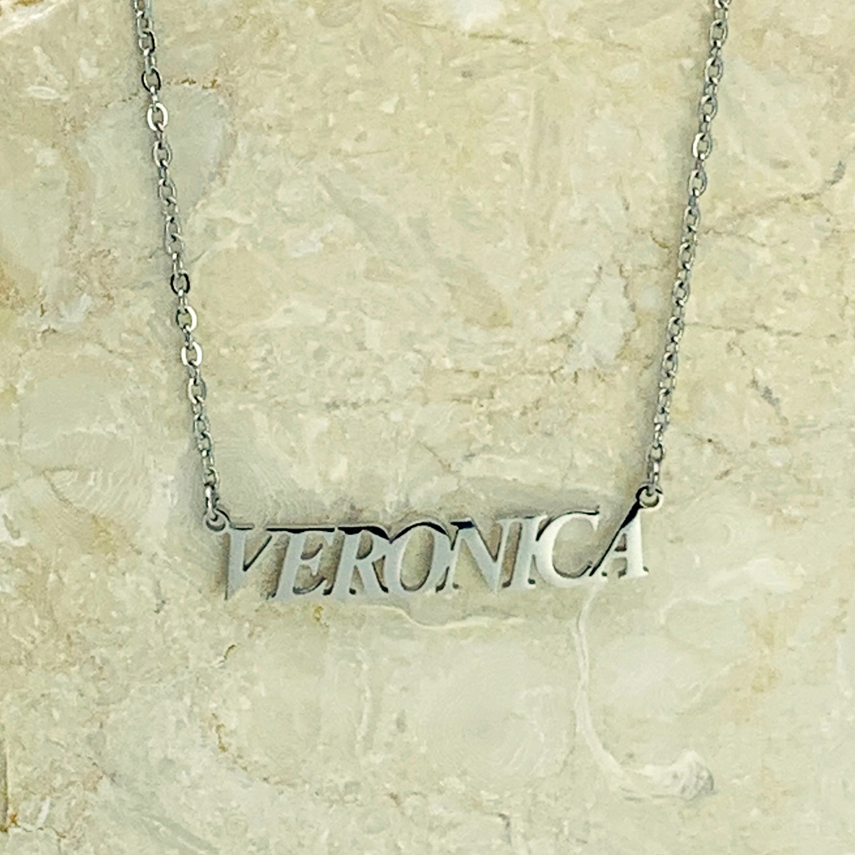 Personalized Silver Nameplate Necklace