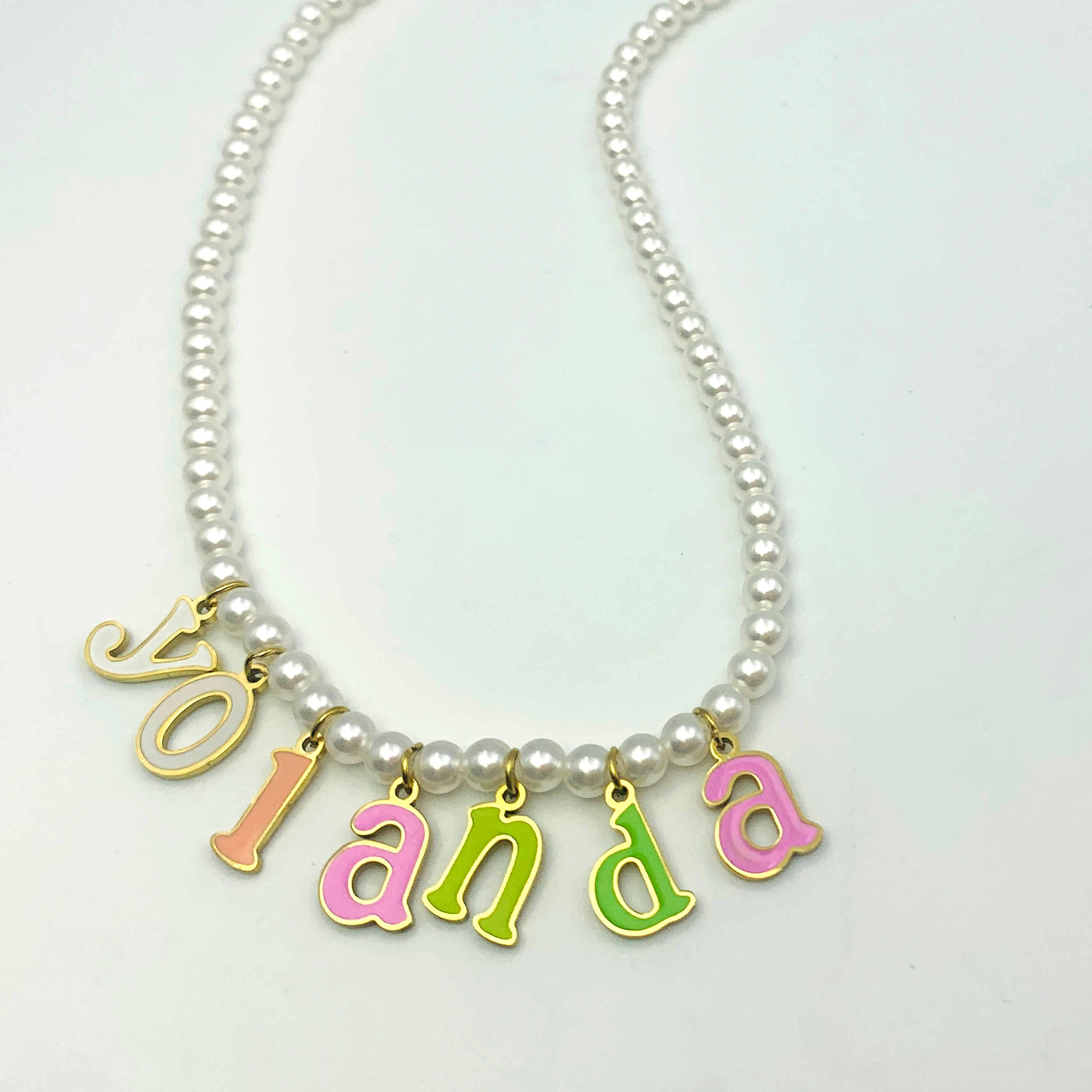 Charmed Pearl Letter Necklace