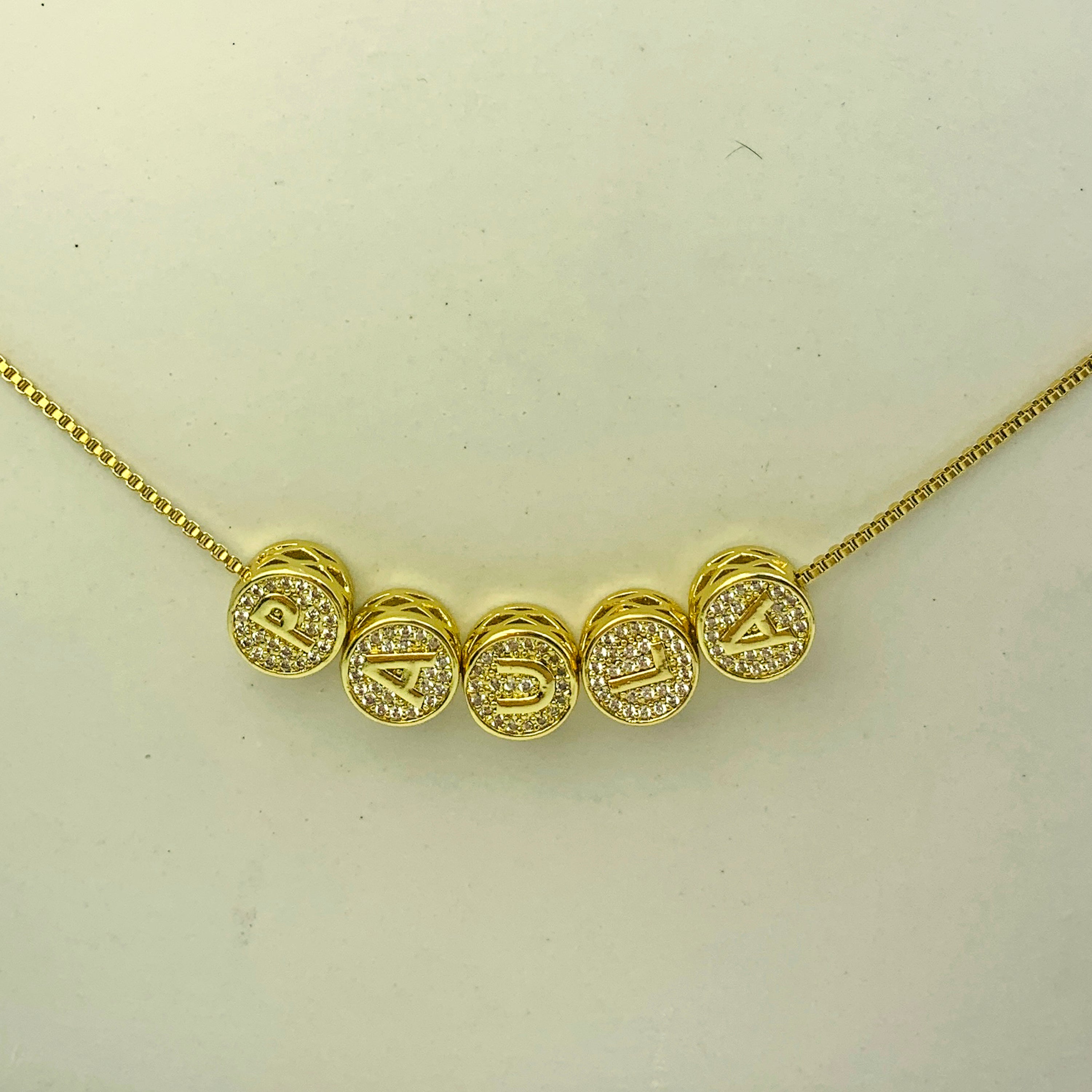 Radiant Letter Stack Custom Necklace