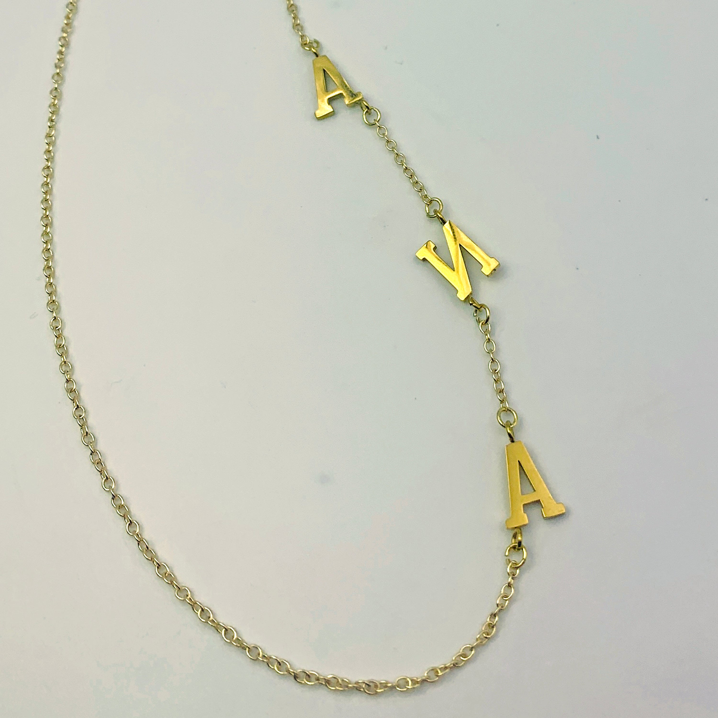 Vertical Initial Necklace