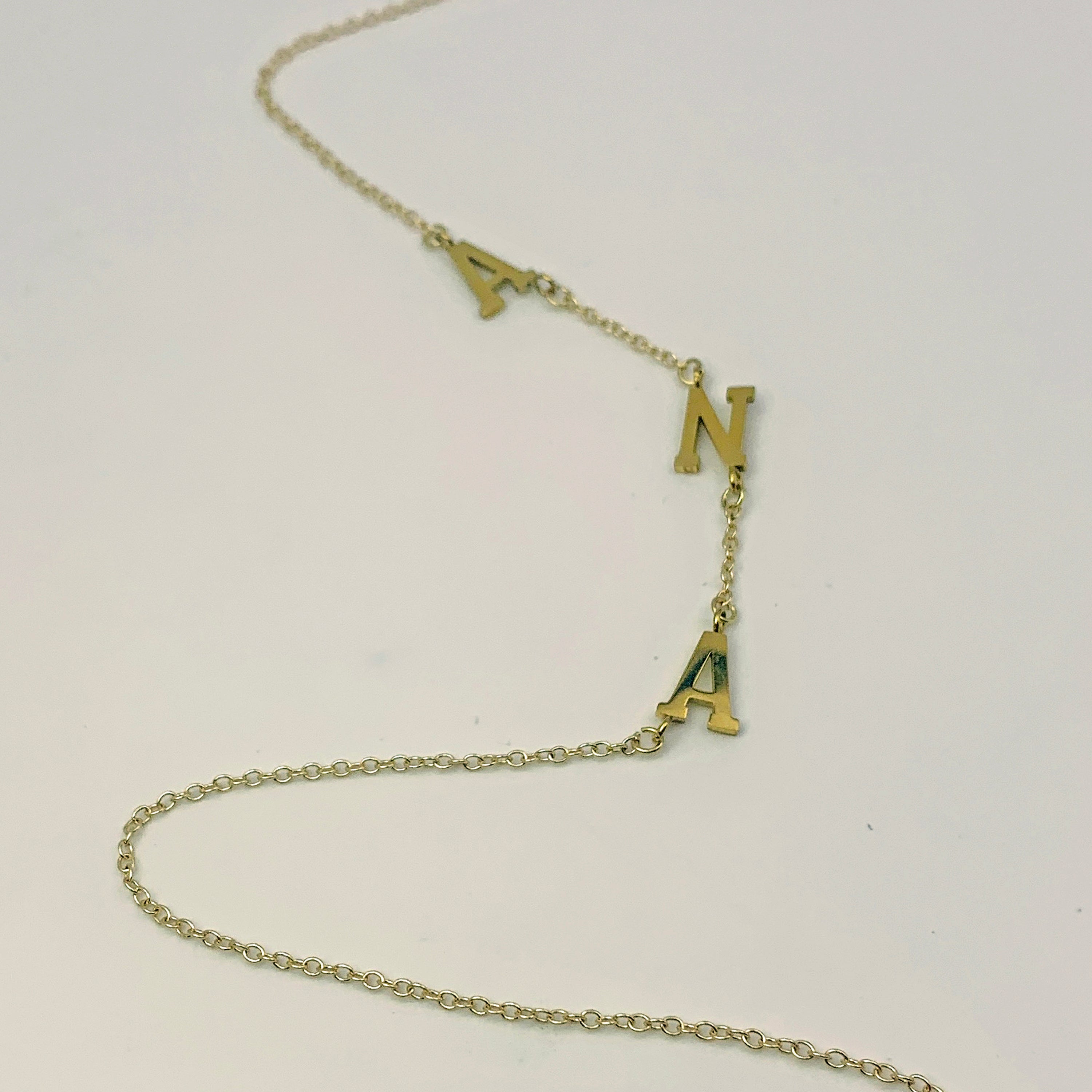 Vertical Initial Necklace