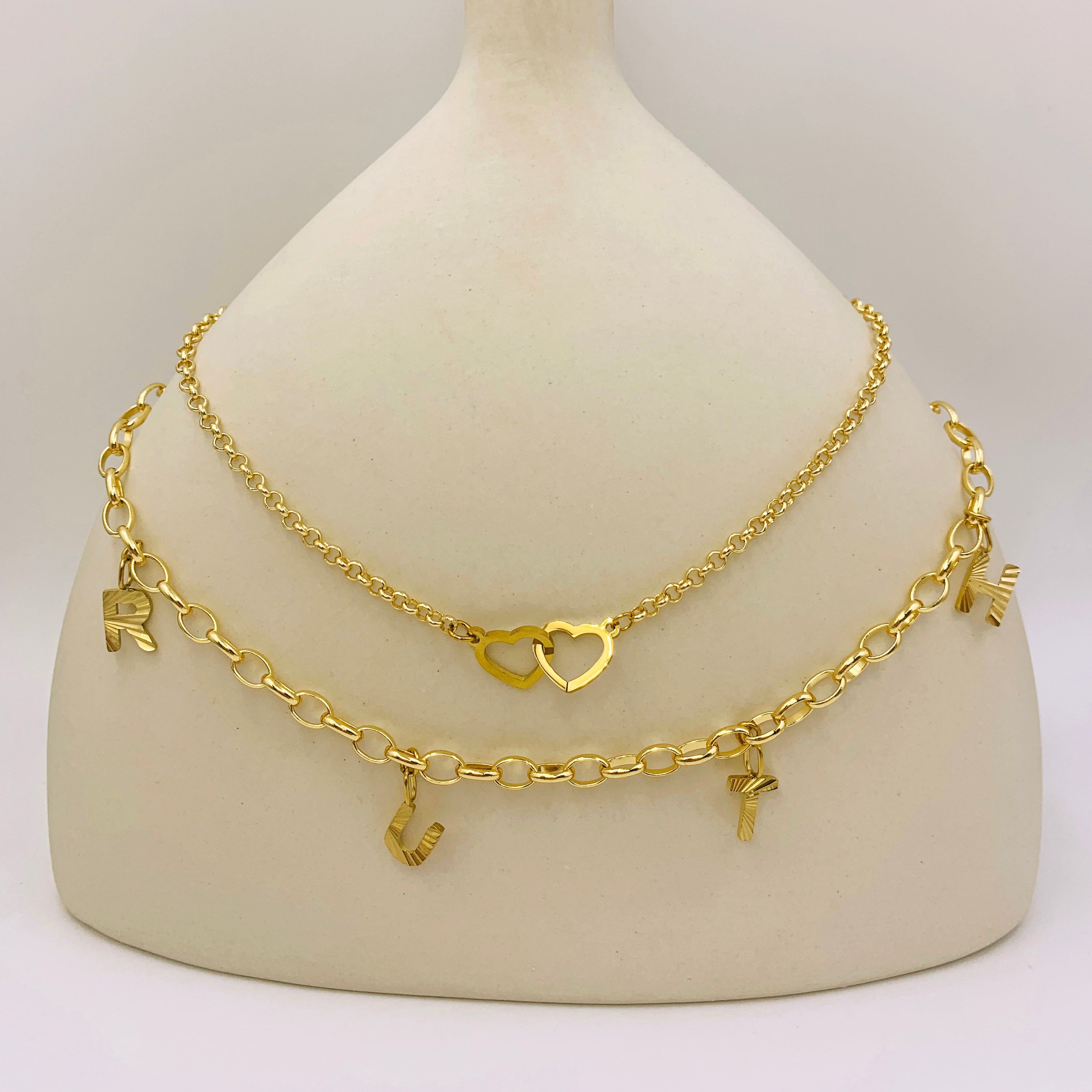 Linked Hearts Custom Layered Necklace
