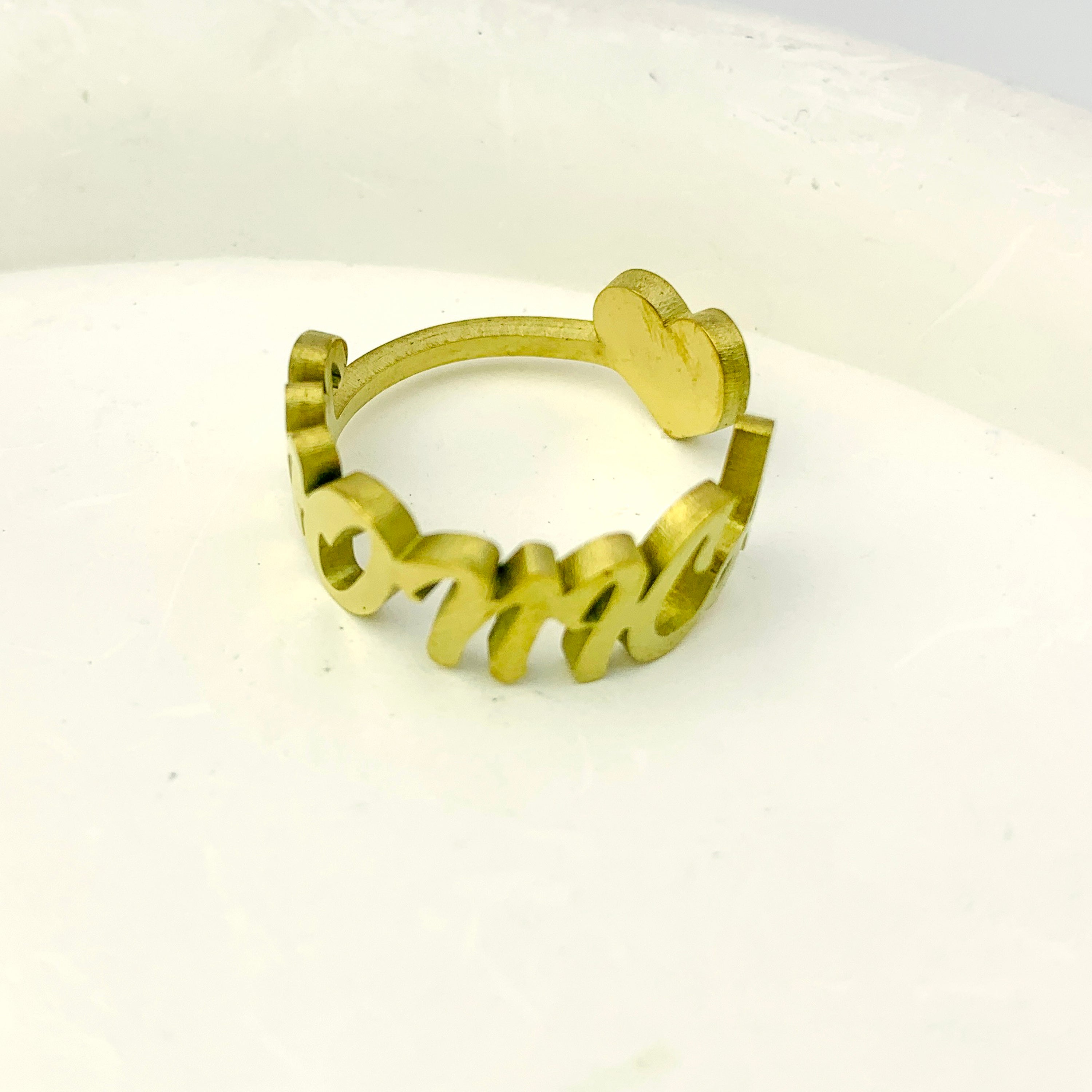 Heartfelt Custom Name Ring