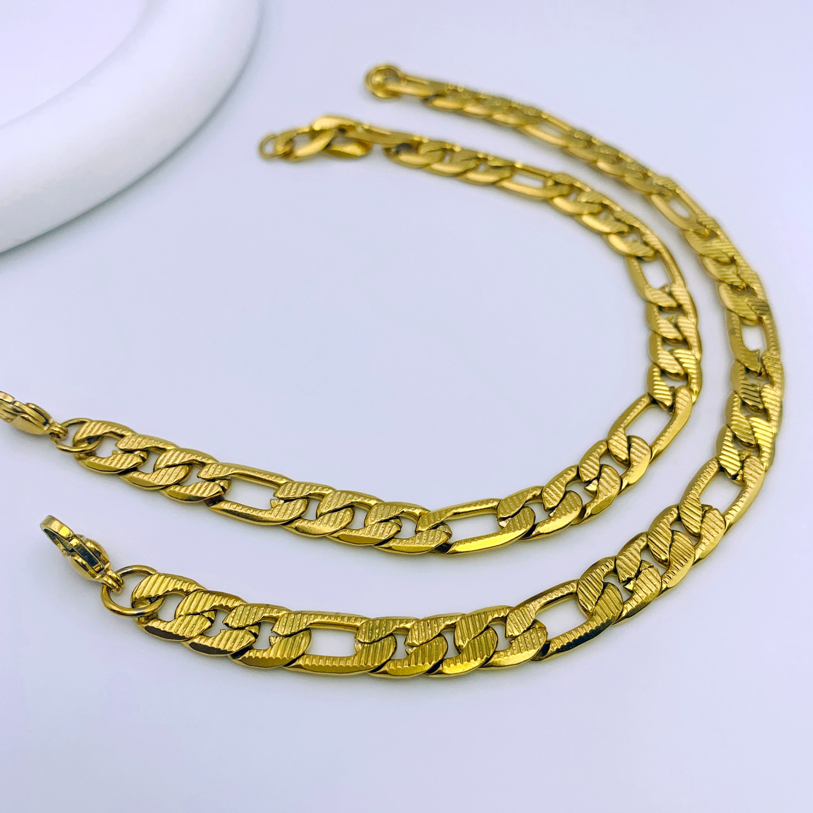 Bold Flat Oval Long & Short Chain