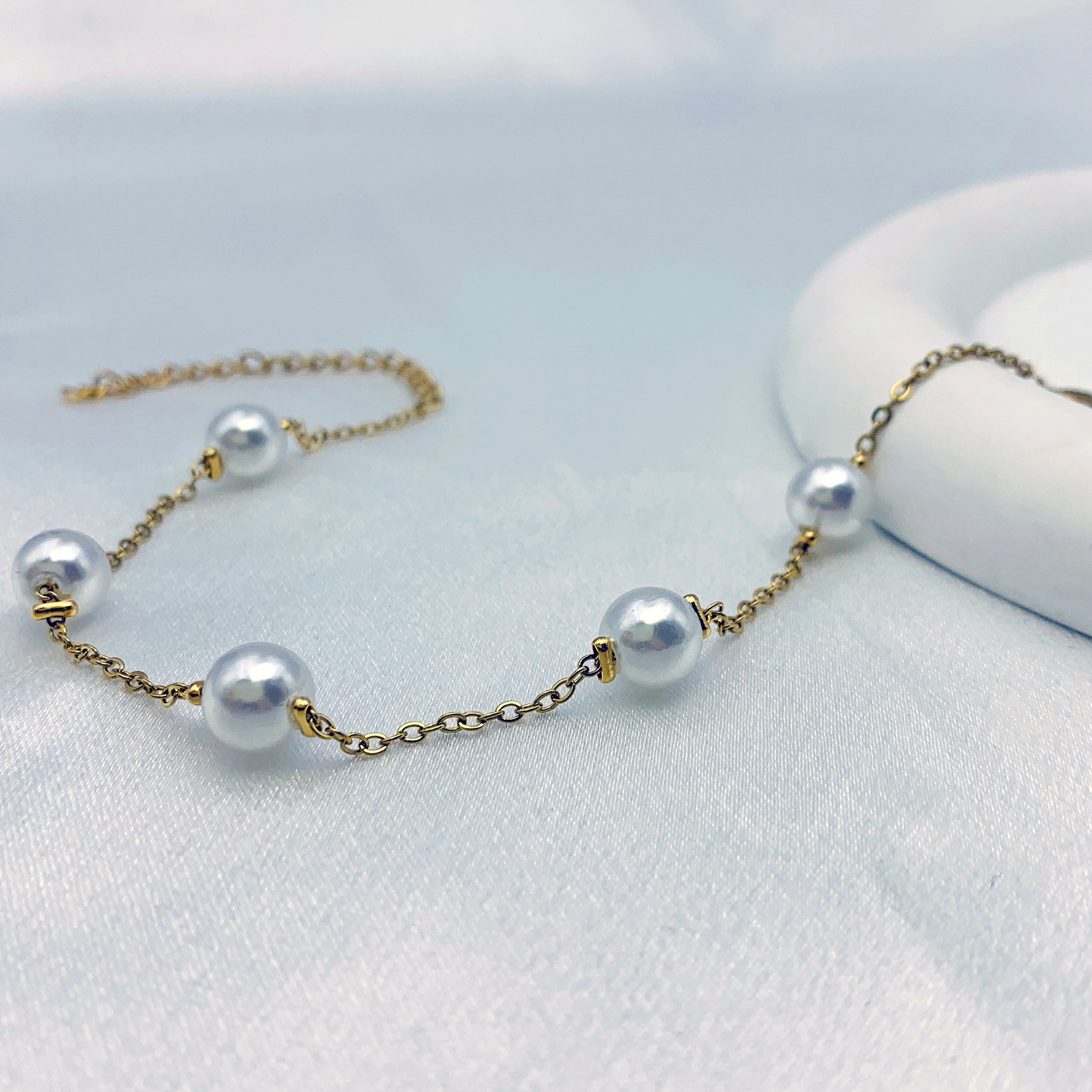 Pearl Vermeil Chain Bracelet