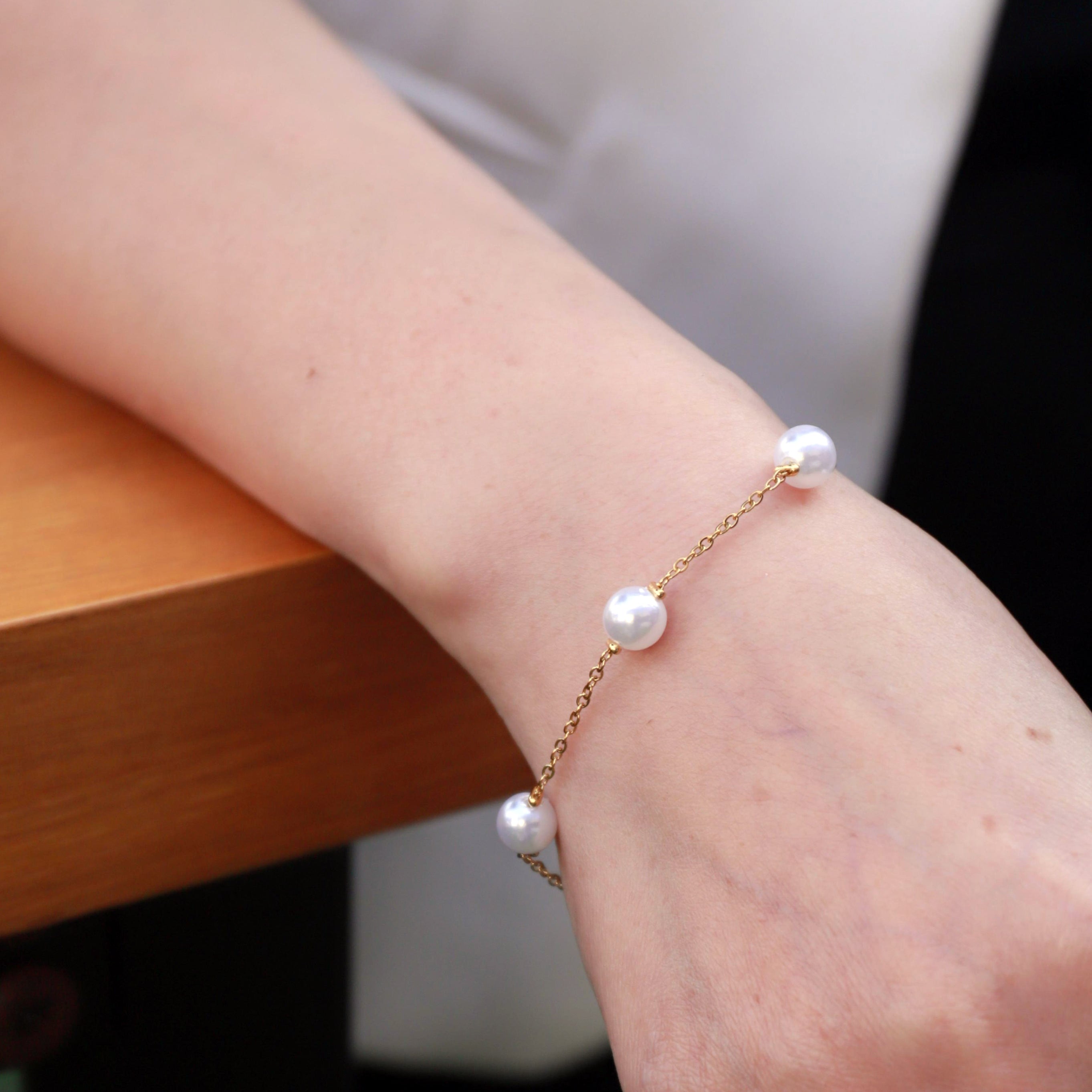 Pearl Vermeil Chain Bracelet