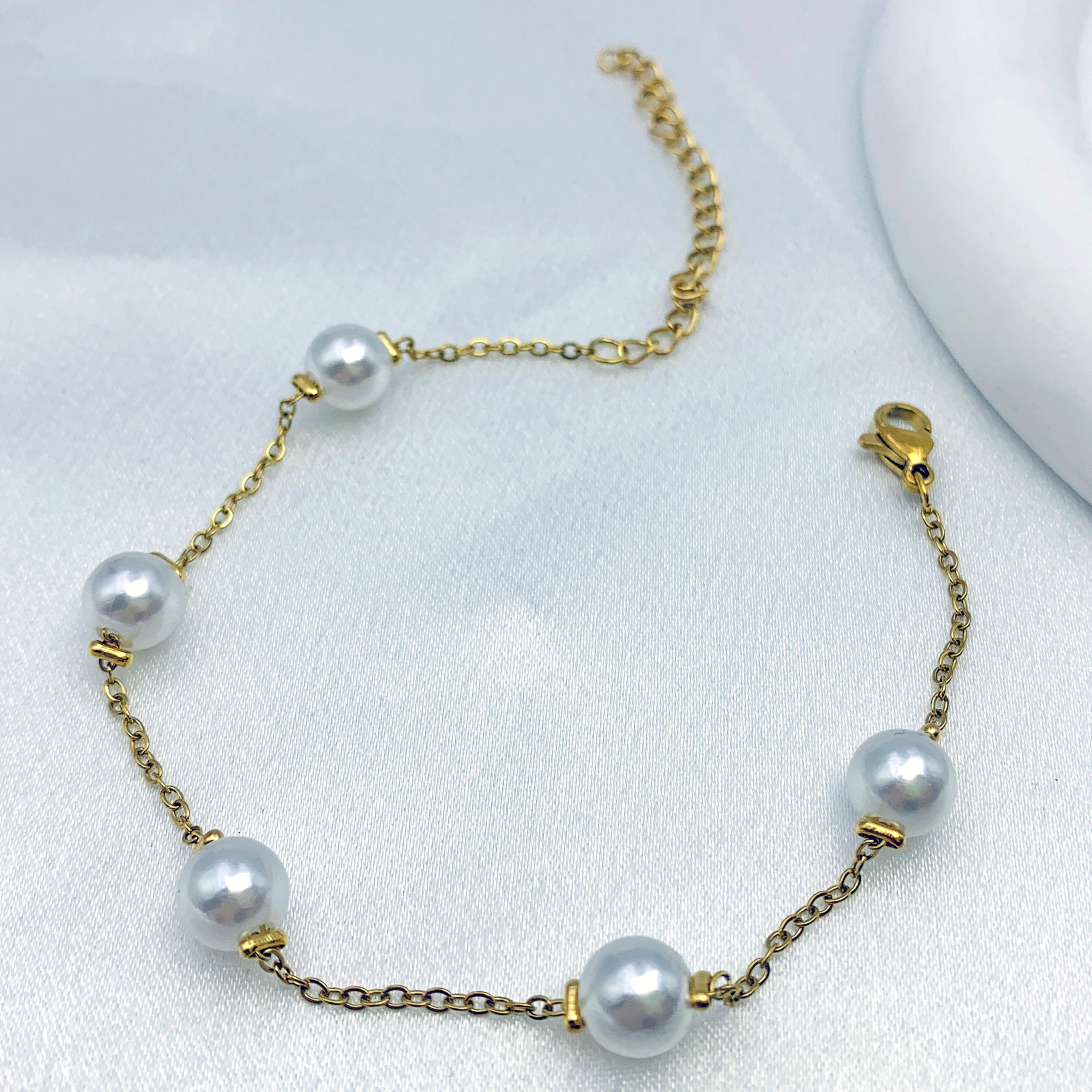 Pearl Vermeil Chain Bracelet