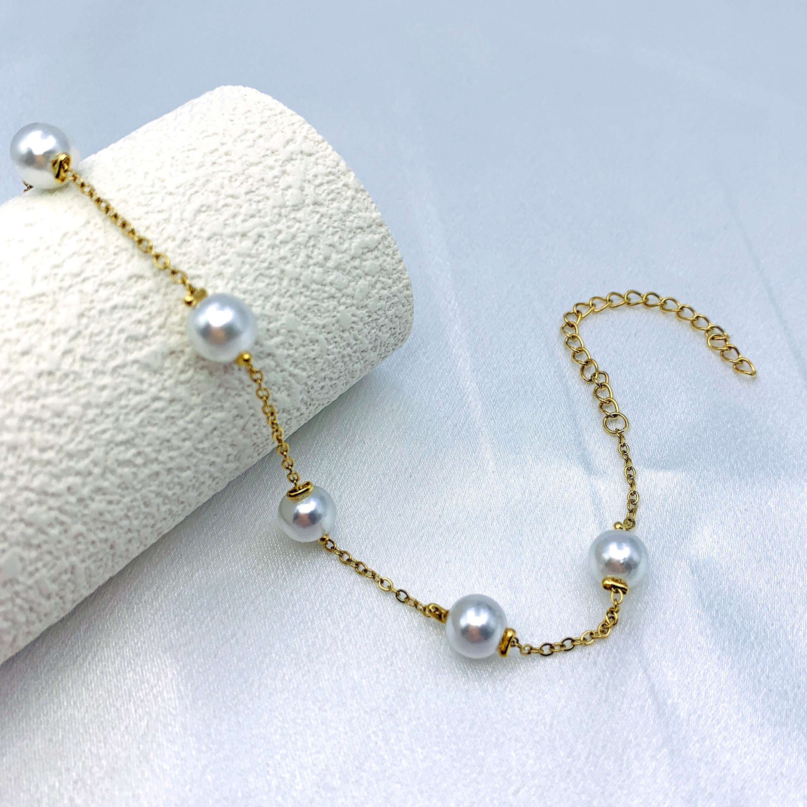 Pearl Vermeil Chain Bracelet