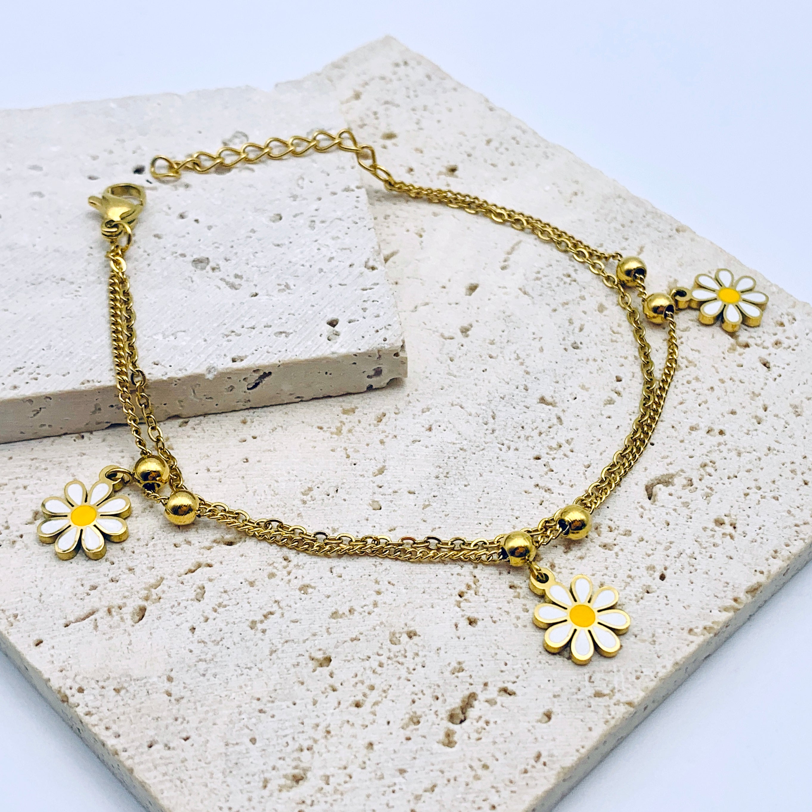 Daisy Charm Bracelet