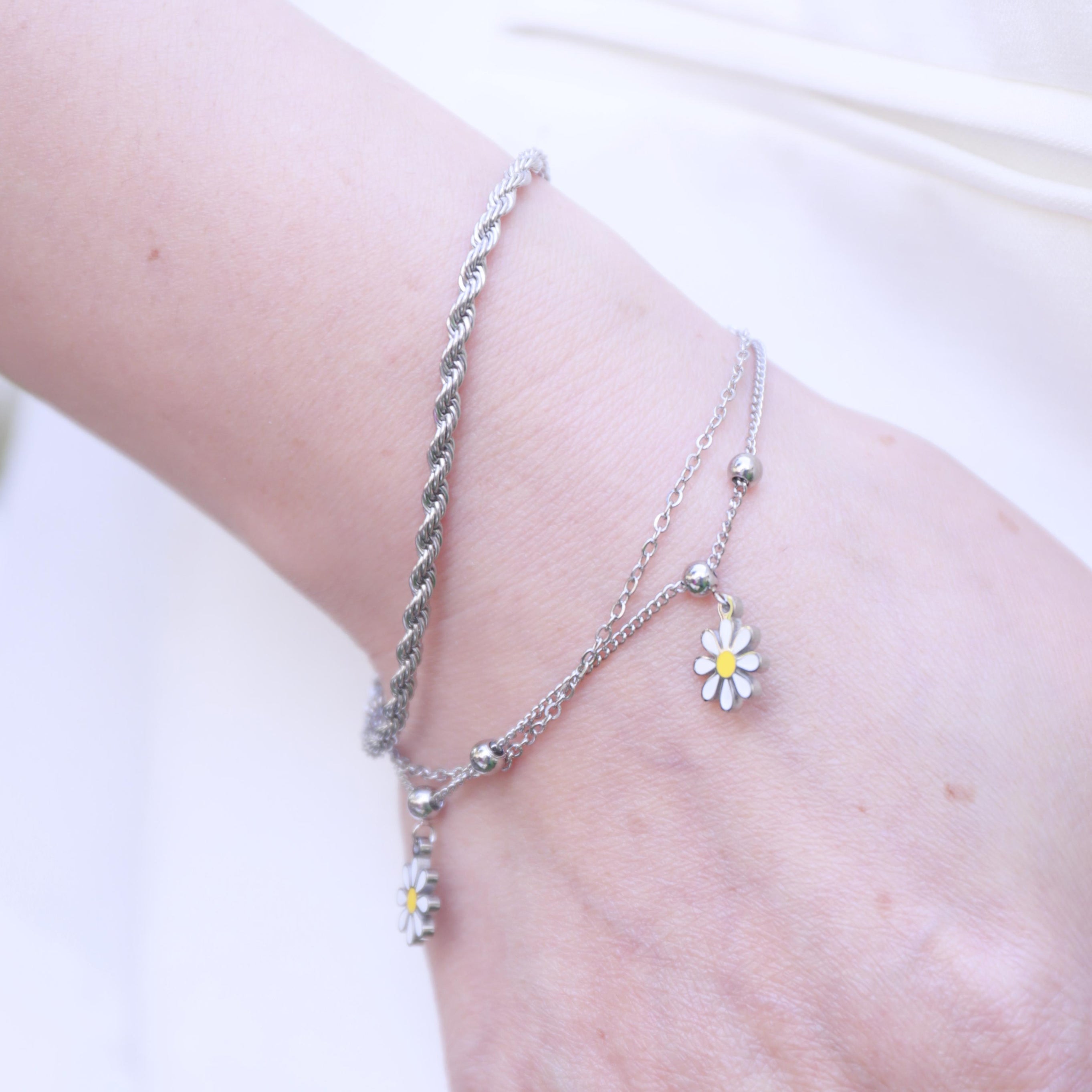 Daisy Charm Bracelet