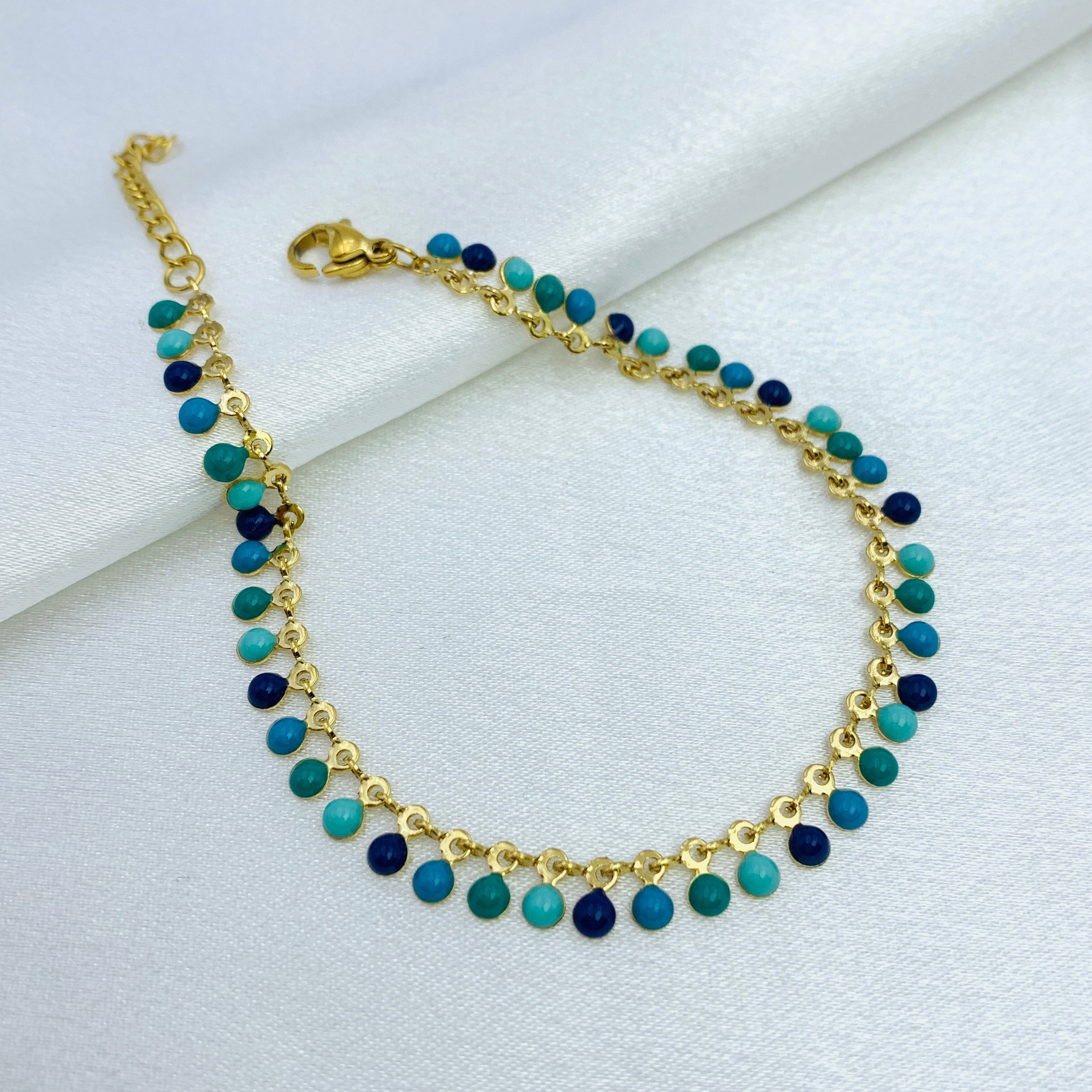 Blue Oasis Gold Bracelet