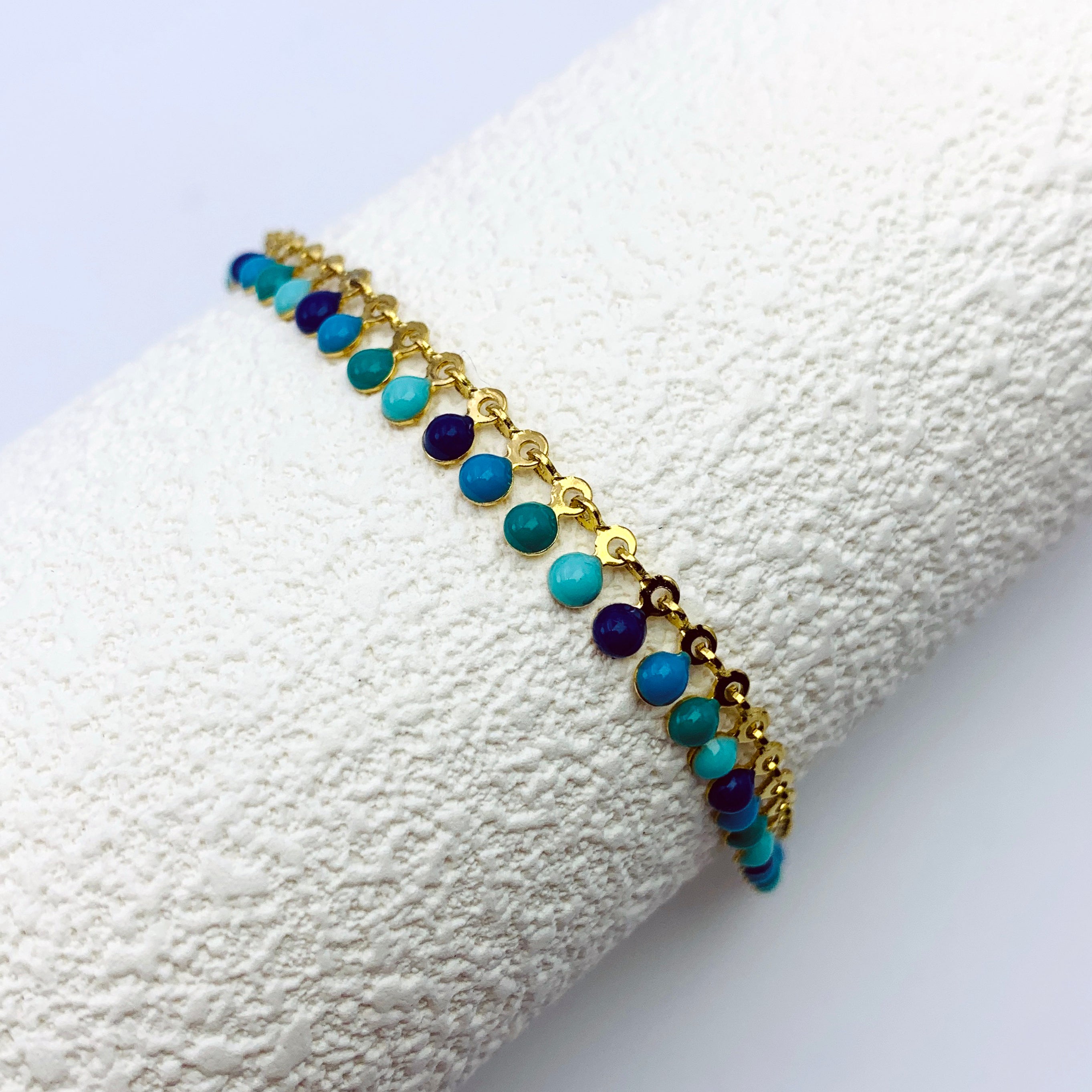 Blue Oasis Gold Bracelet