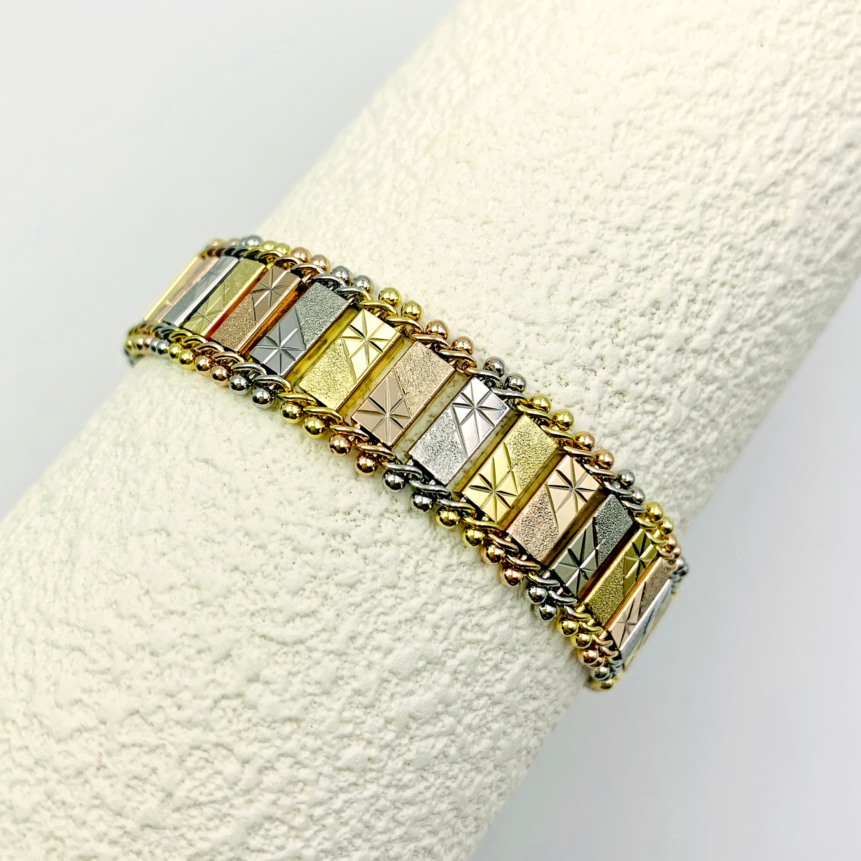 Tri-Color Mosaic Bracelet