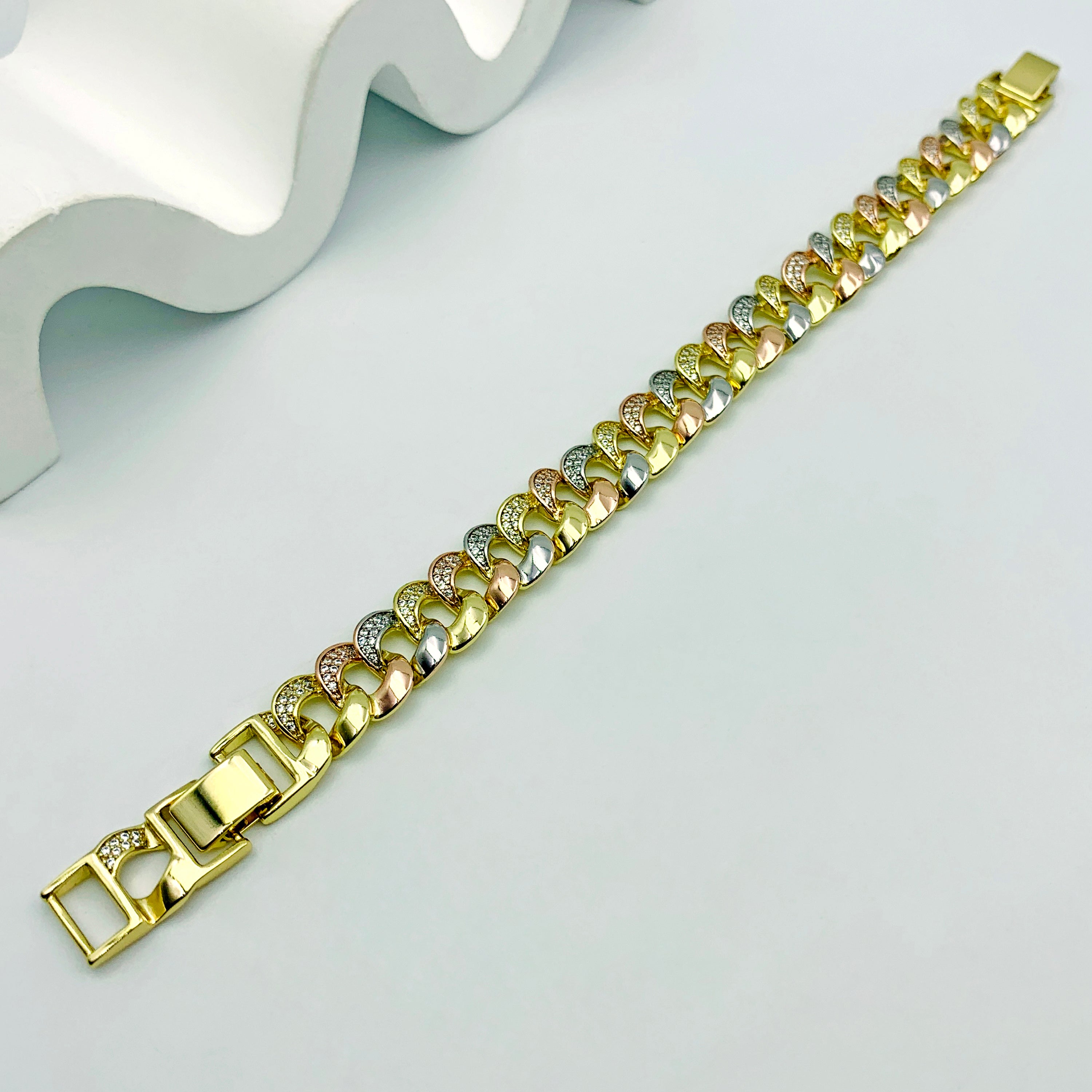 Trifecta Cuban Link Bracelet