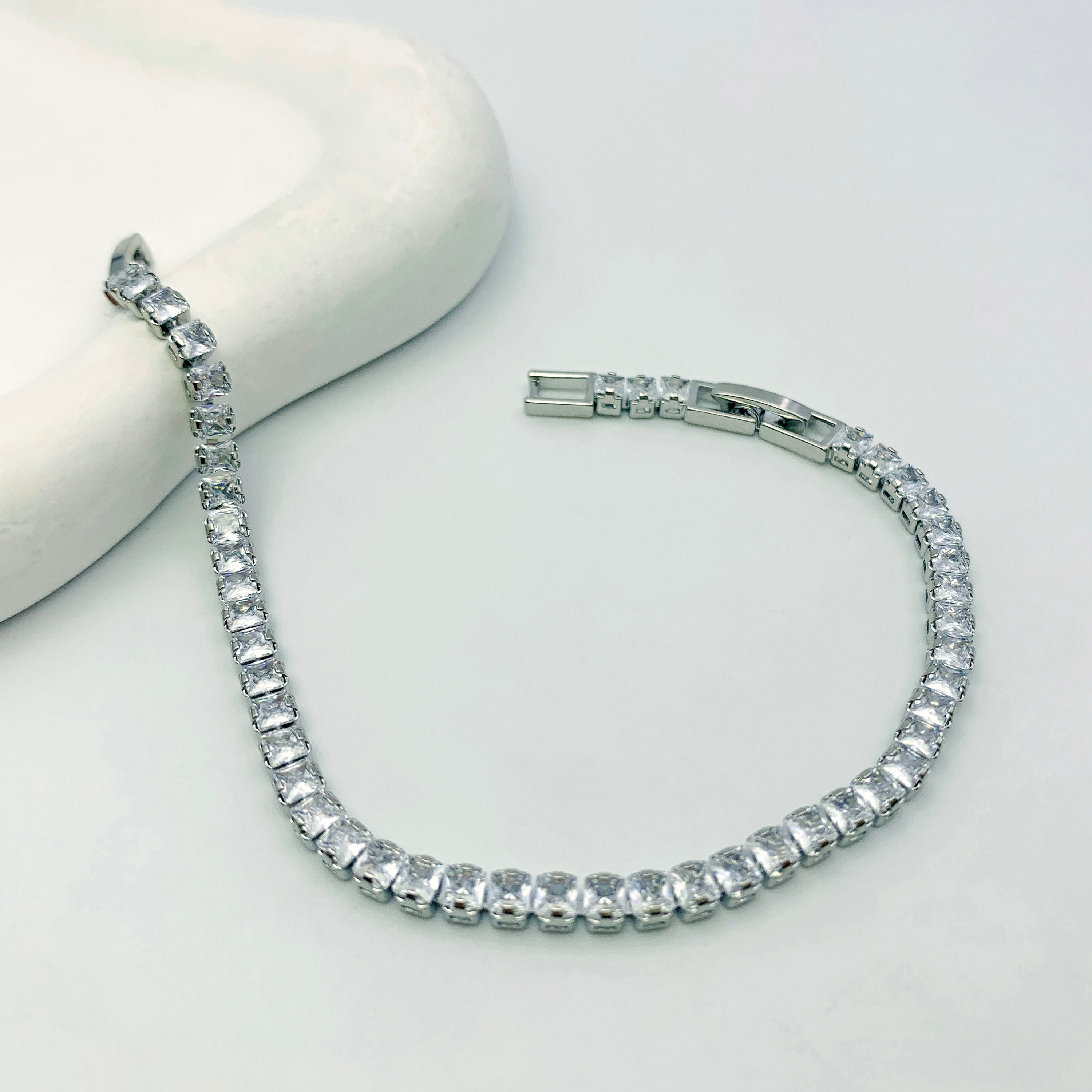 Silver Radiance Tennis Bracelet