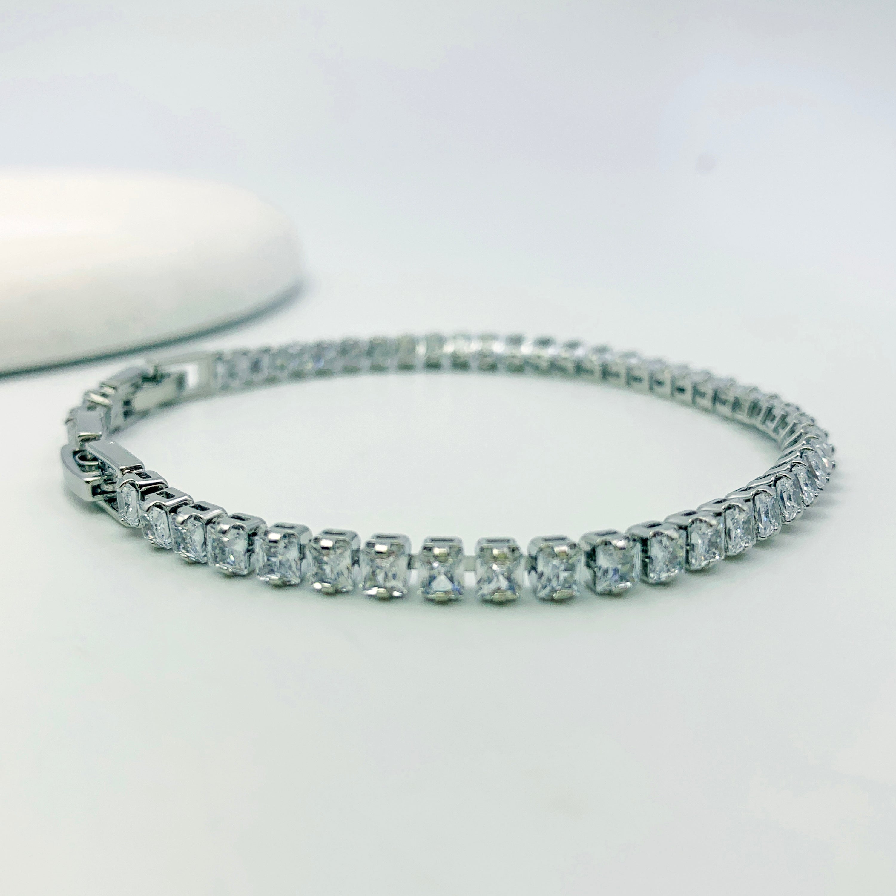 Silver Radiance Tennis Bracelet