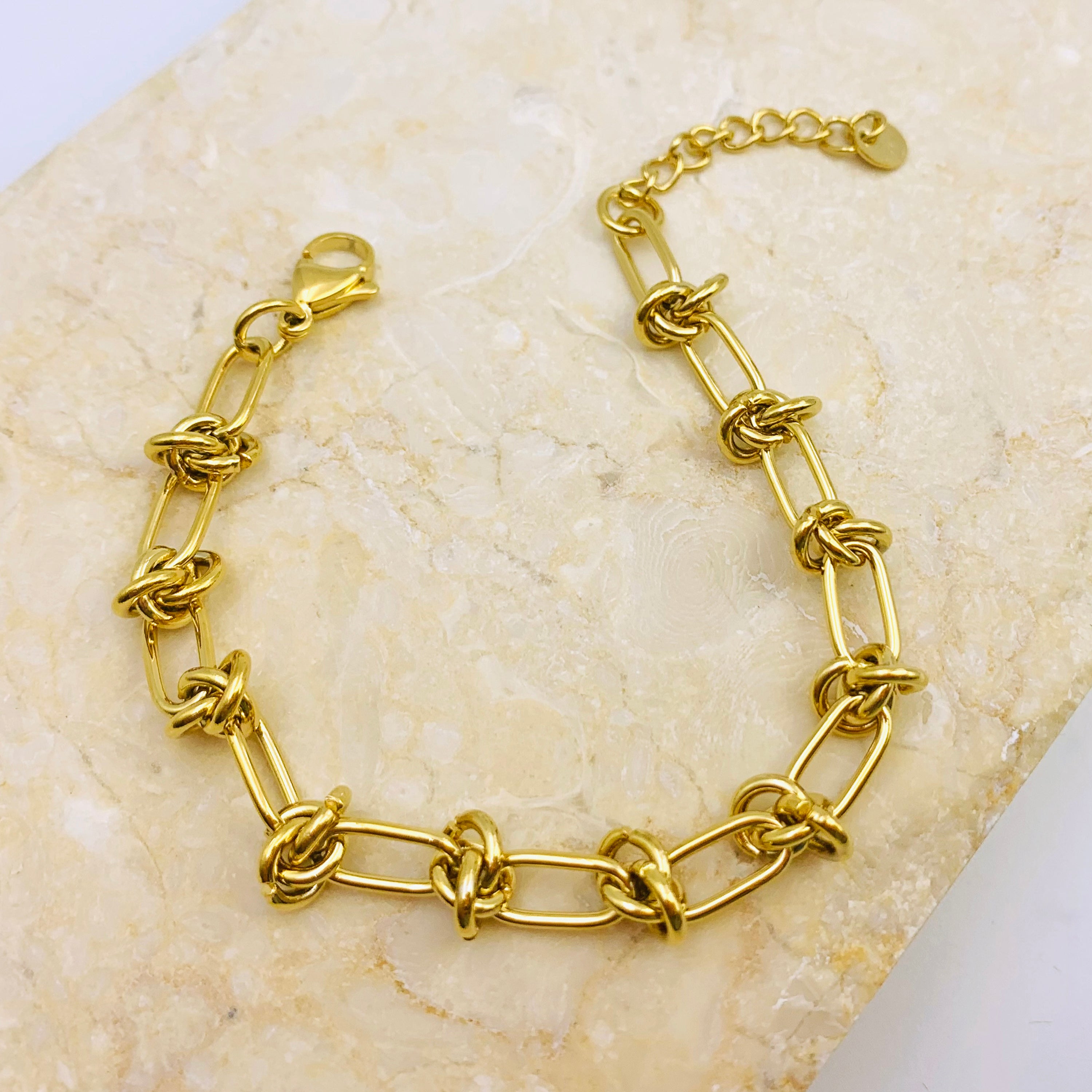Golden Knot Chain Bracelet