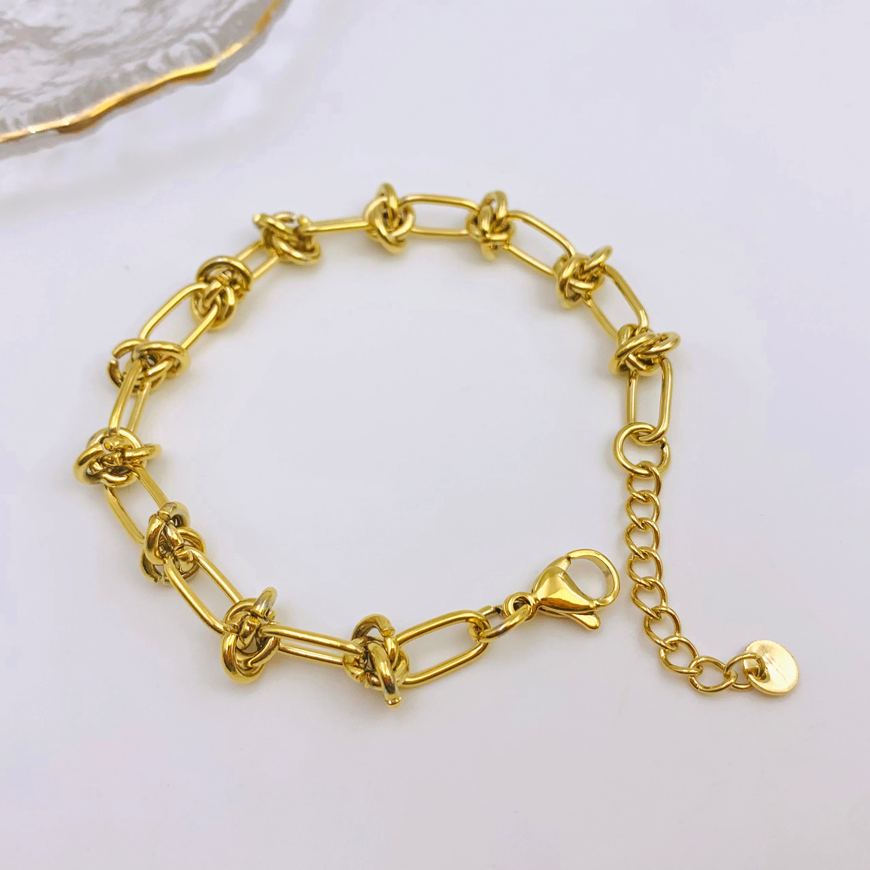 Golden Knot Chain Bracelet