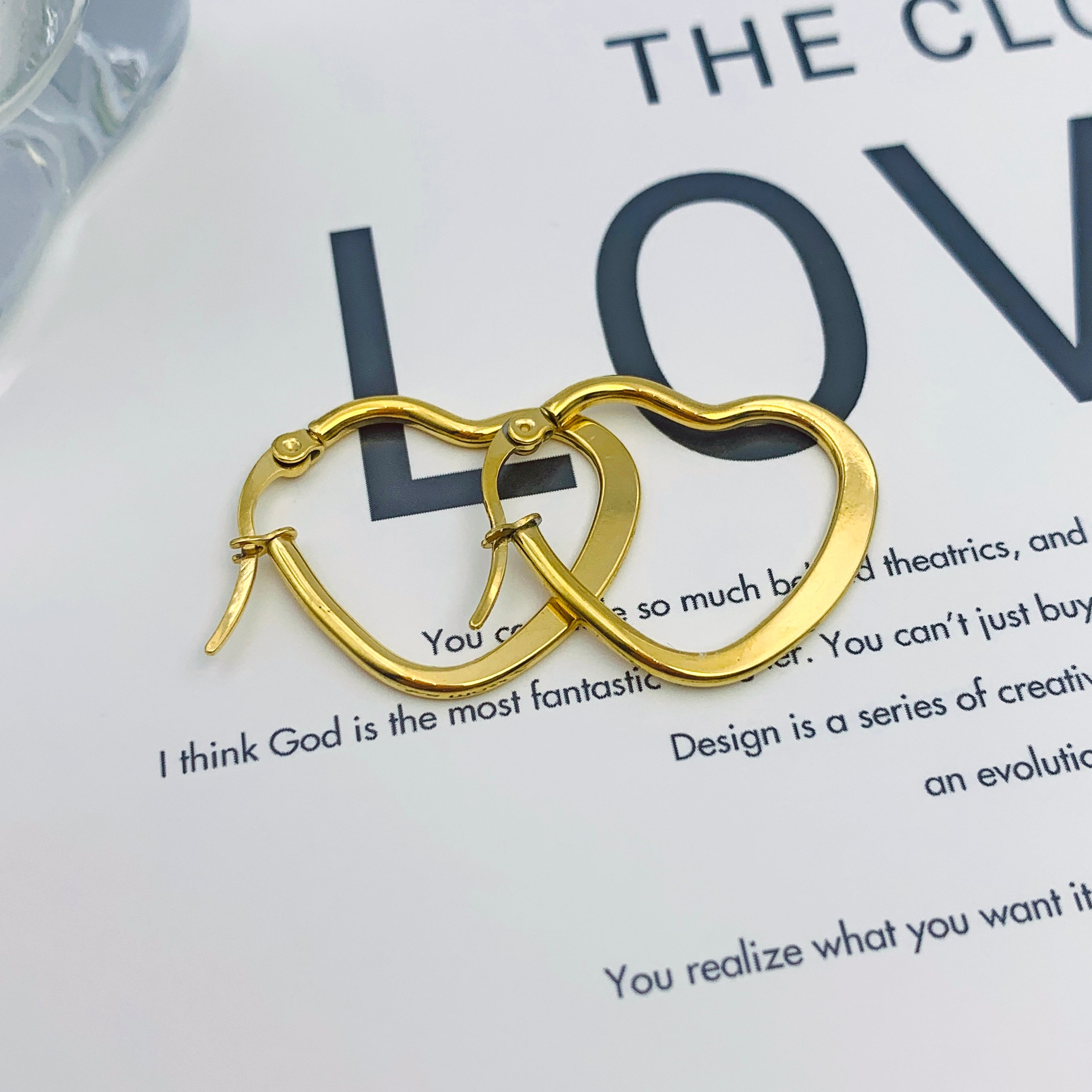 Heart Hoops Earrings