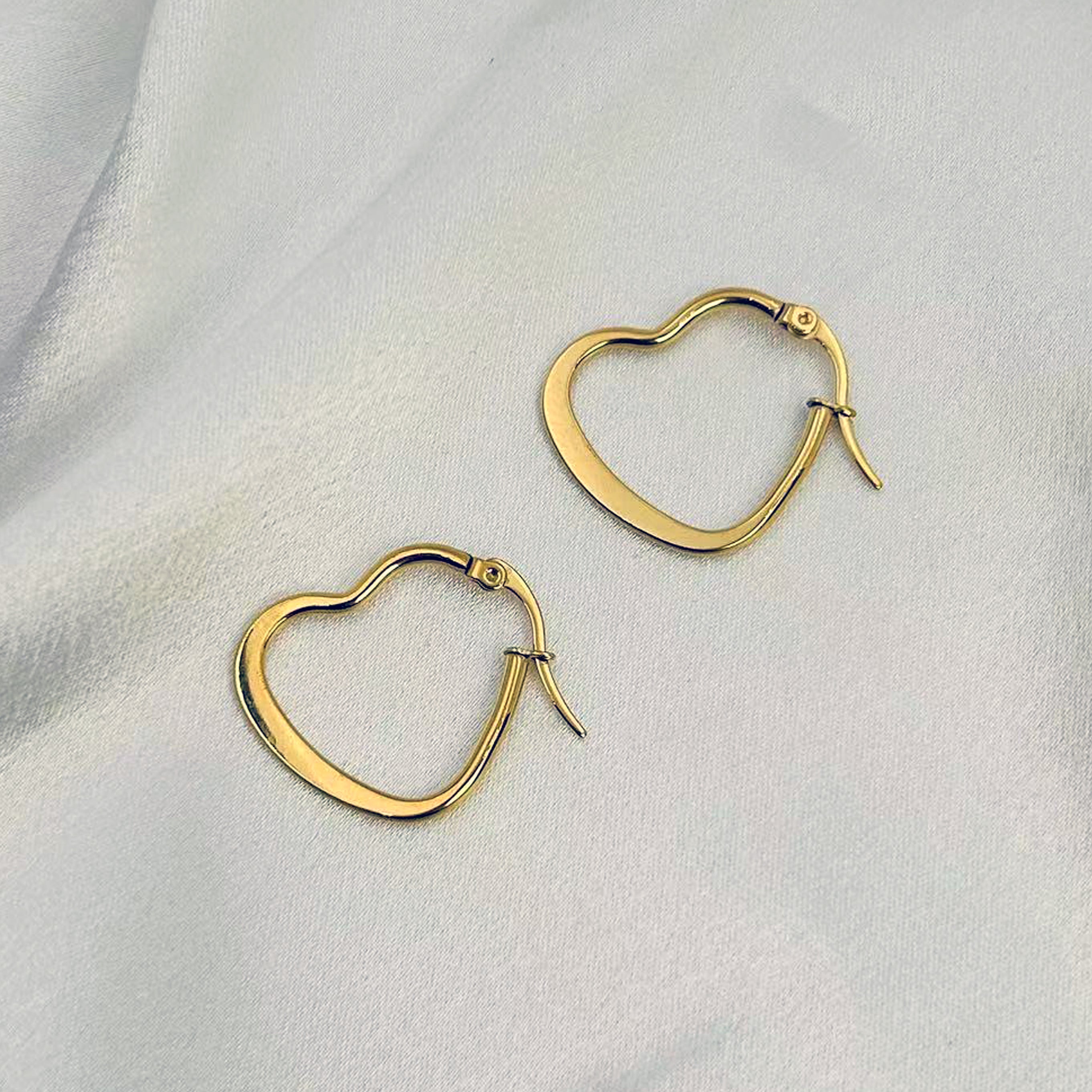 Heart Hoops Earrings