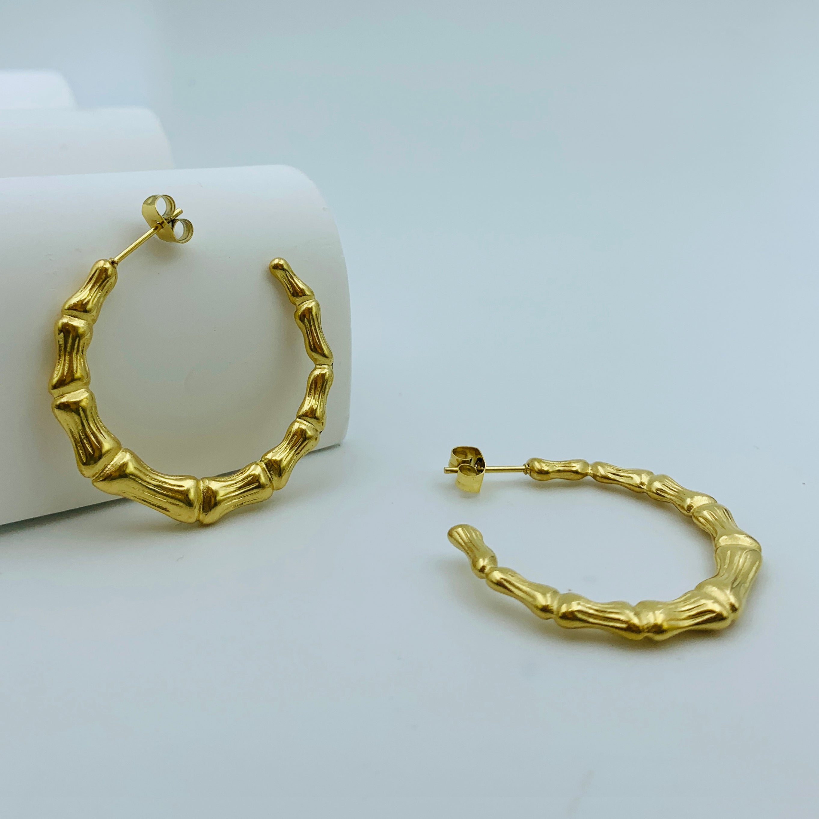 Bamboo Hoop Earrings