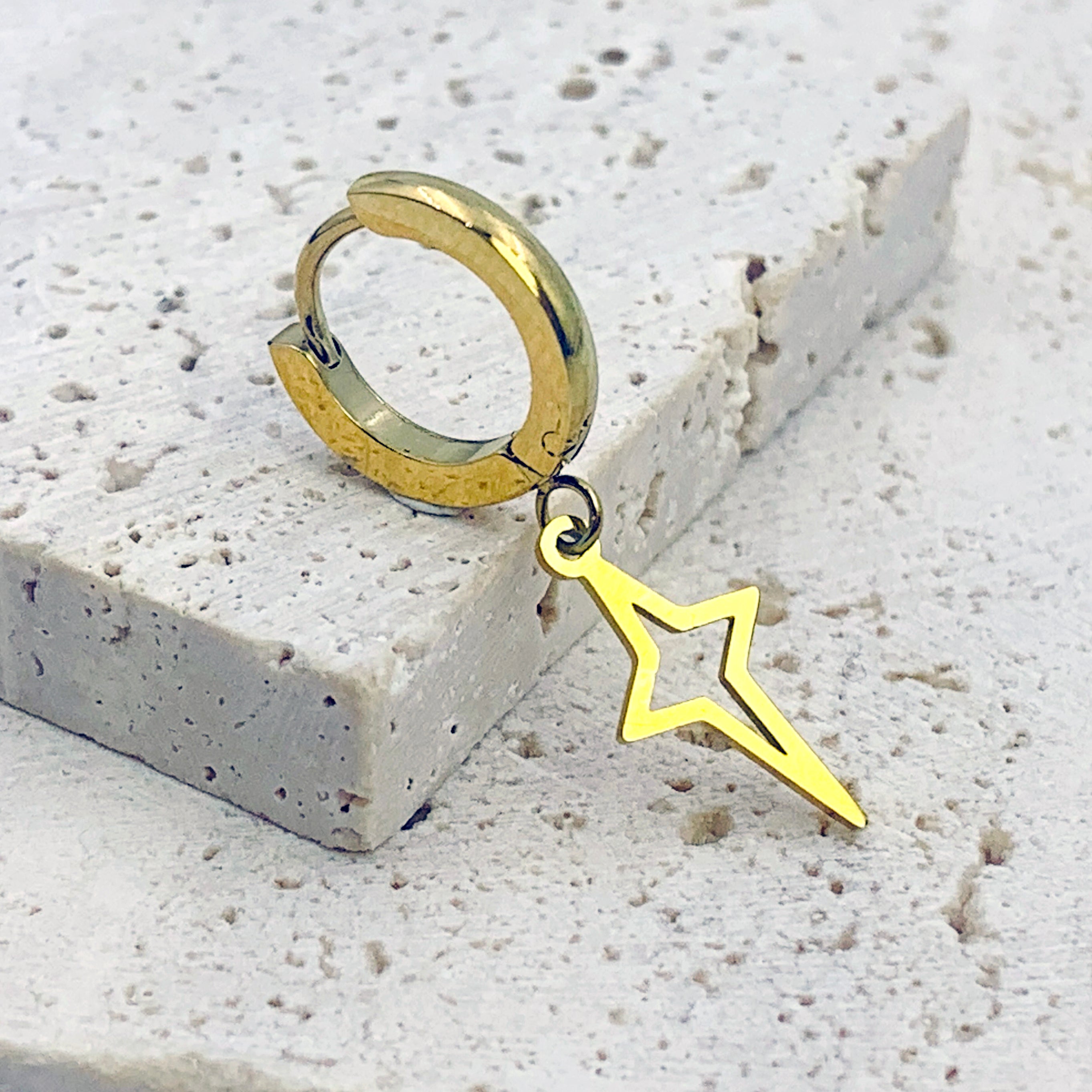 Star Hoop Earrings