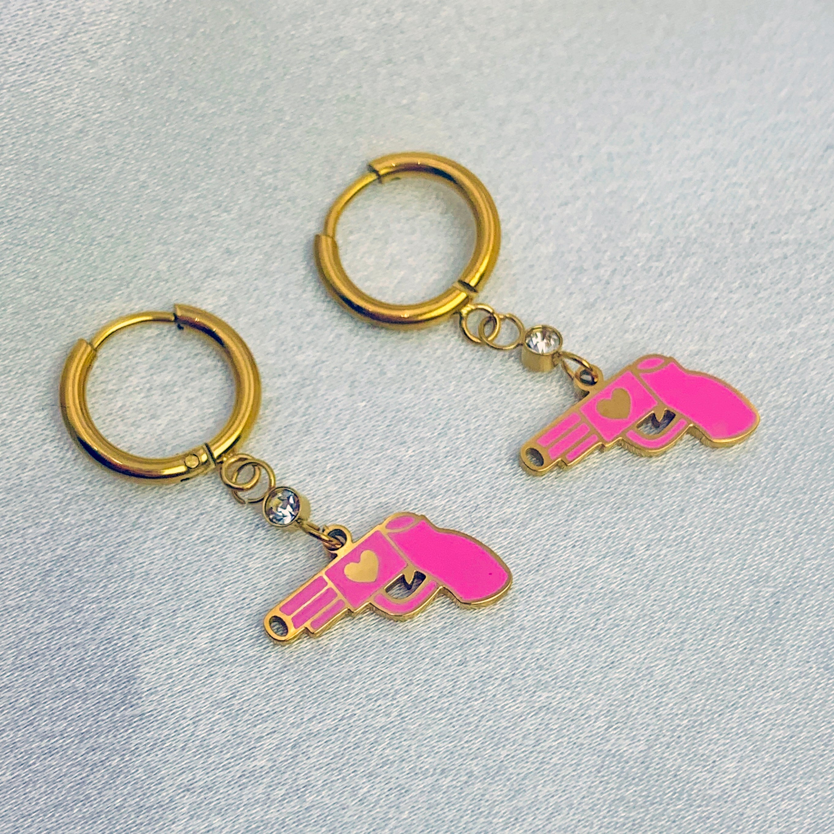 Pink Pistols Earrings