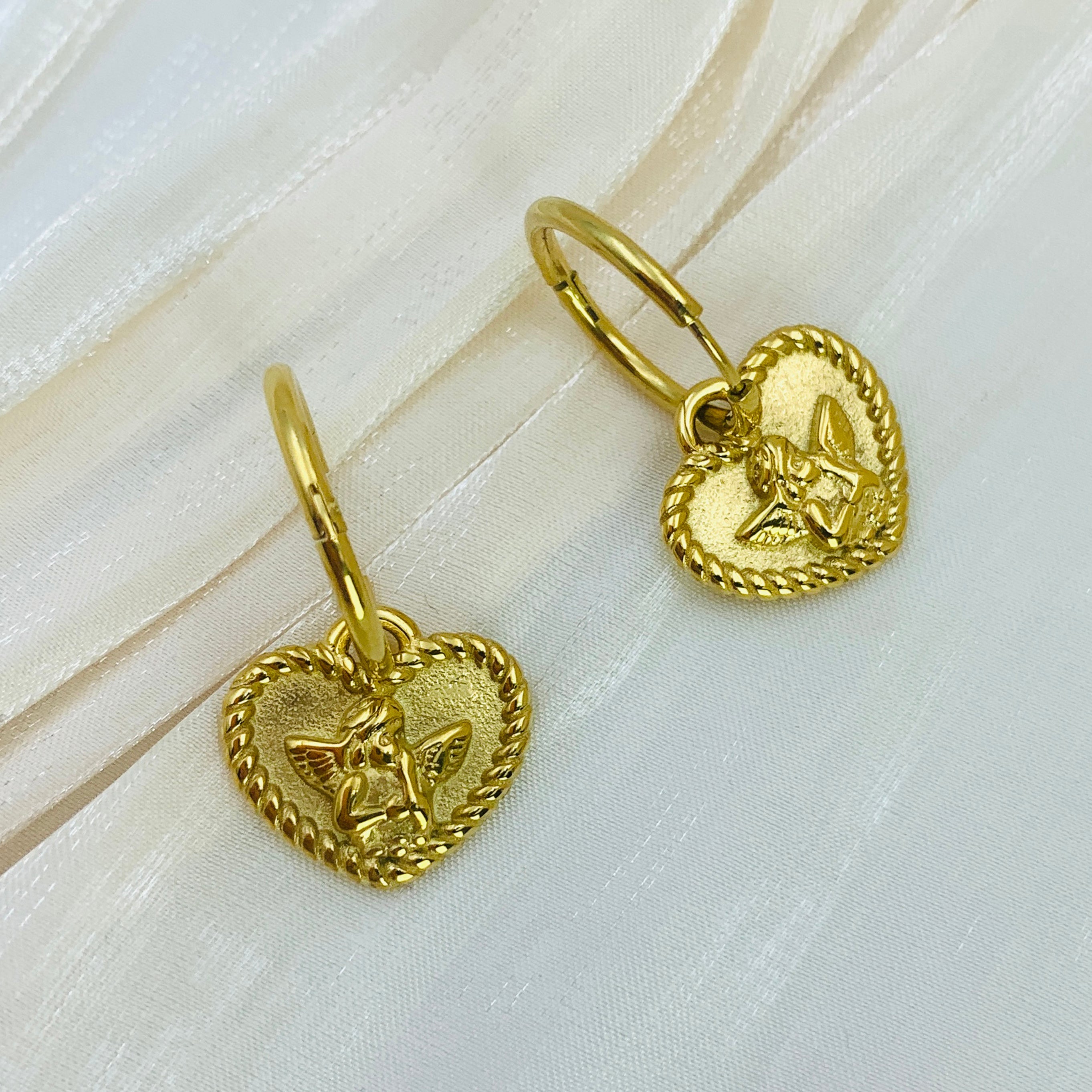 Cherub Heart Earrings