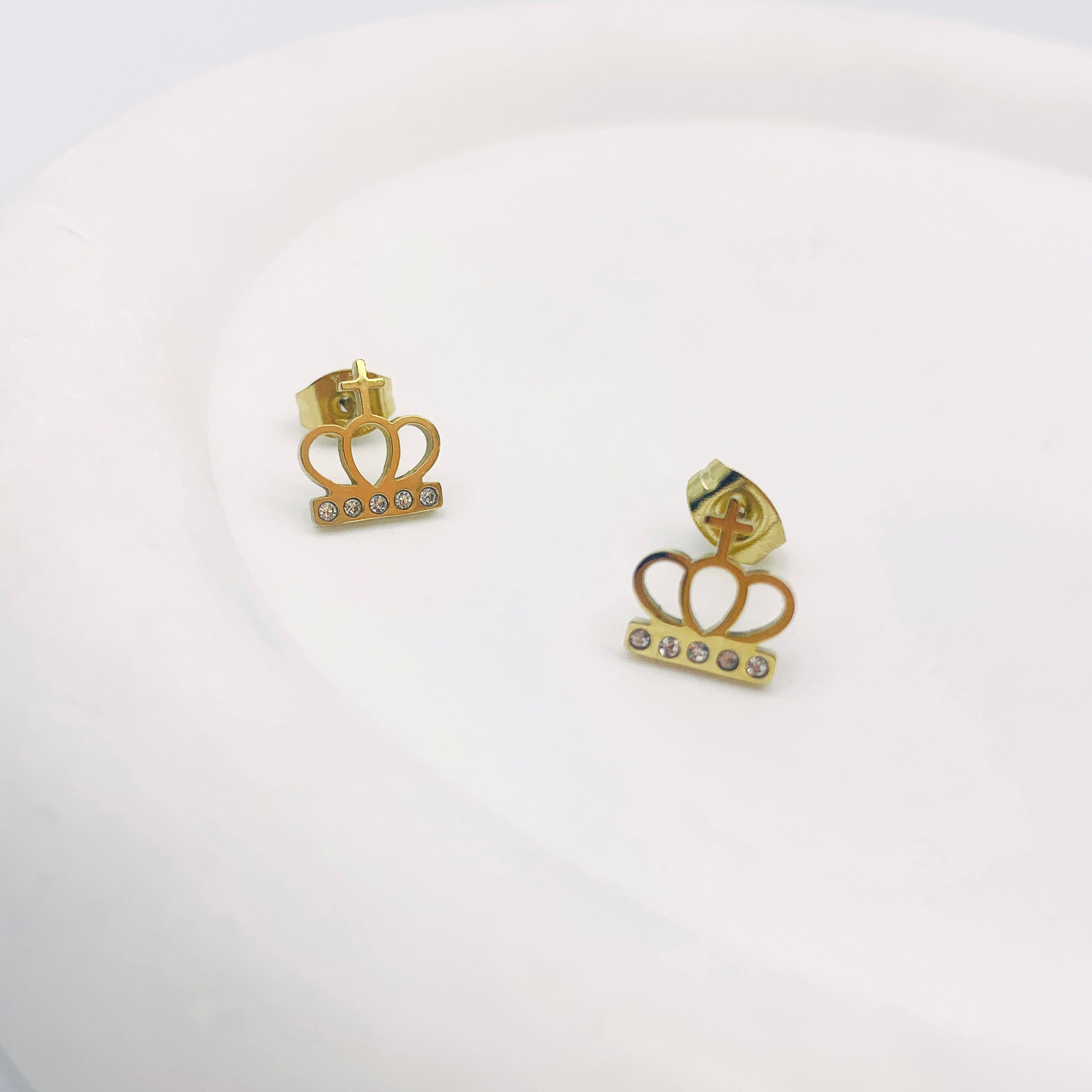 Crown Stud Earrings