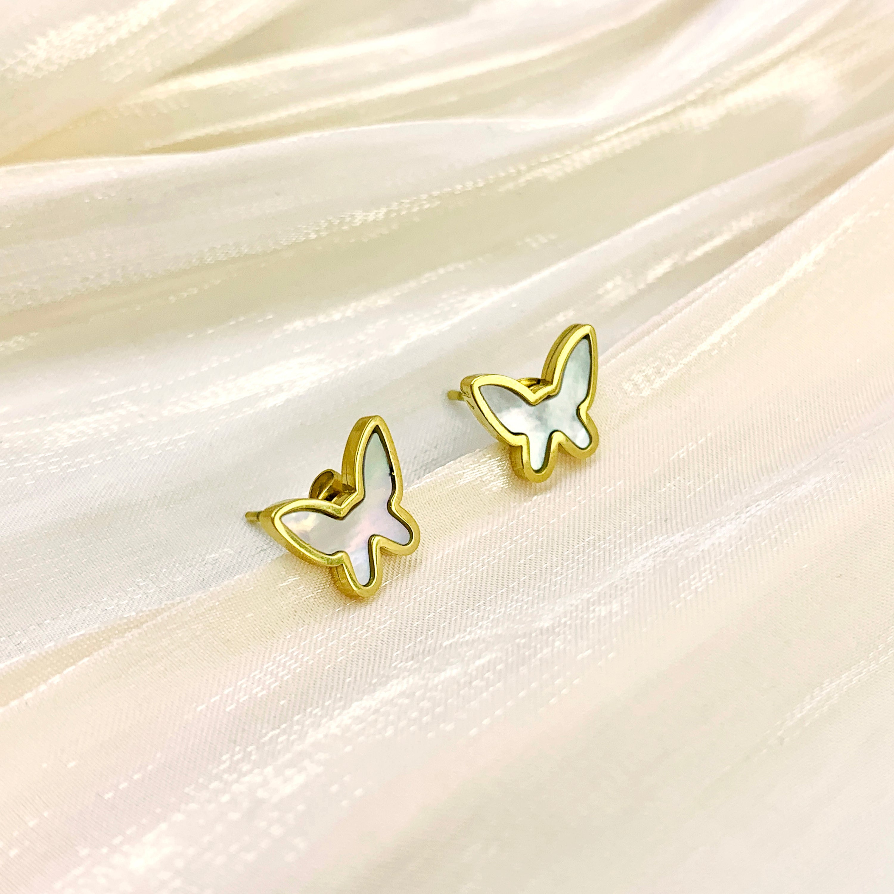 Pearl Butterfly Studs