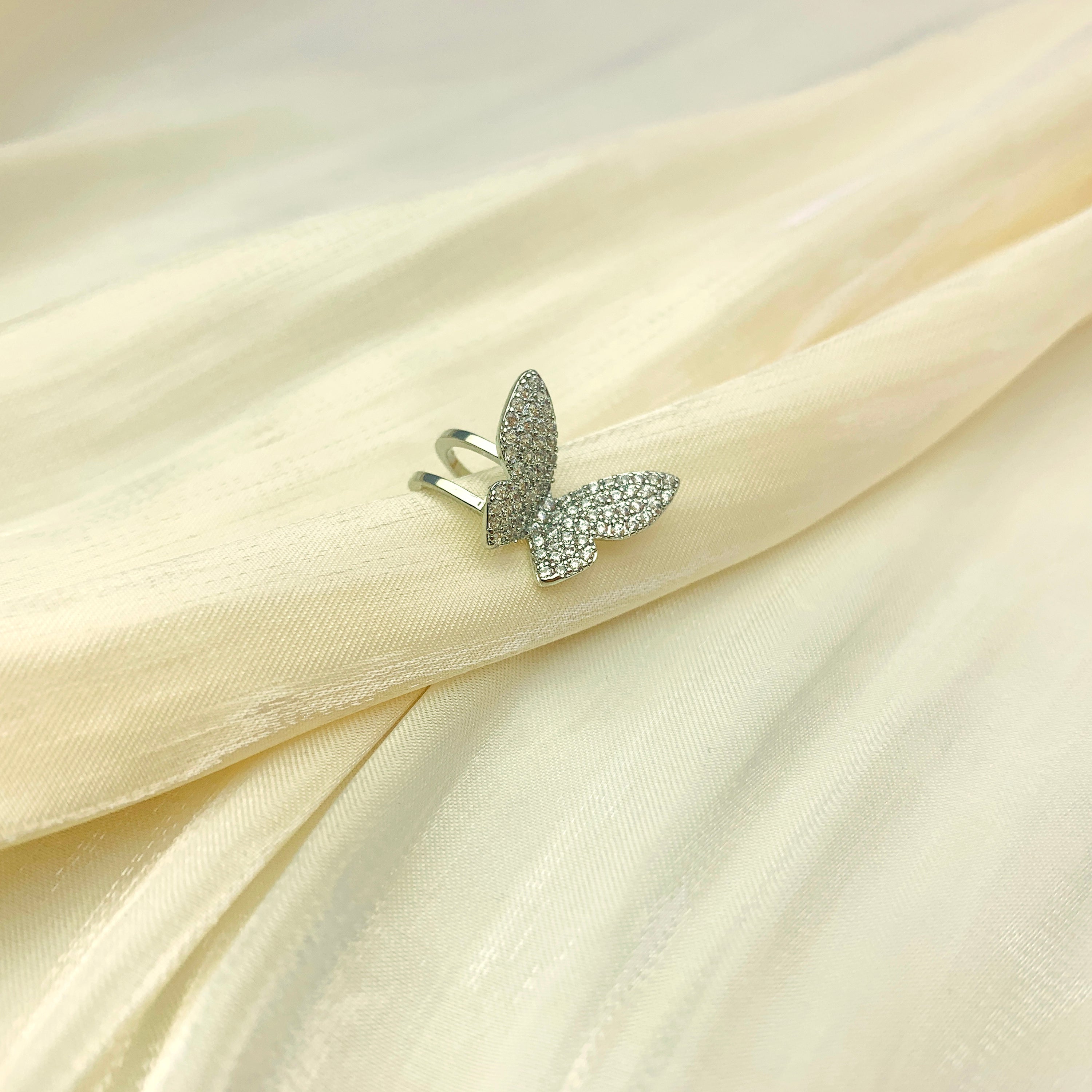 Crystal Butterfly Ear Cuff