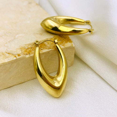 Golden Wave Hoops