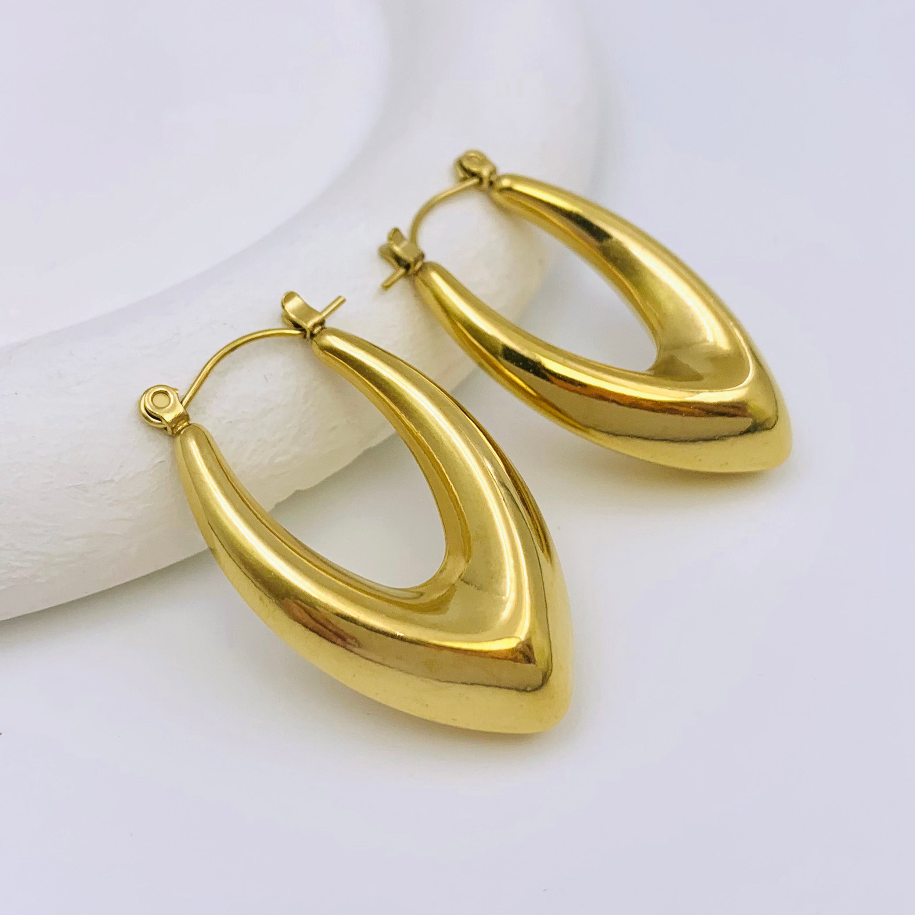 Golden Wave Hoops