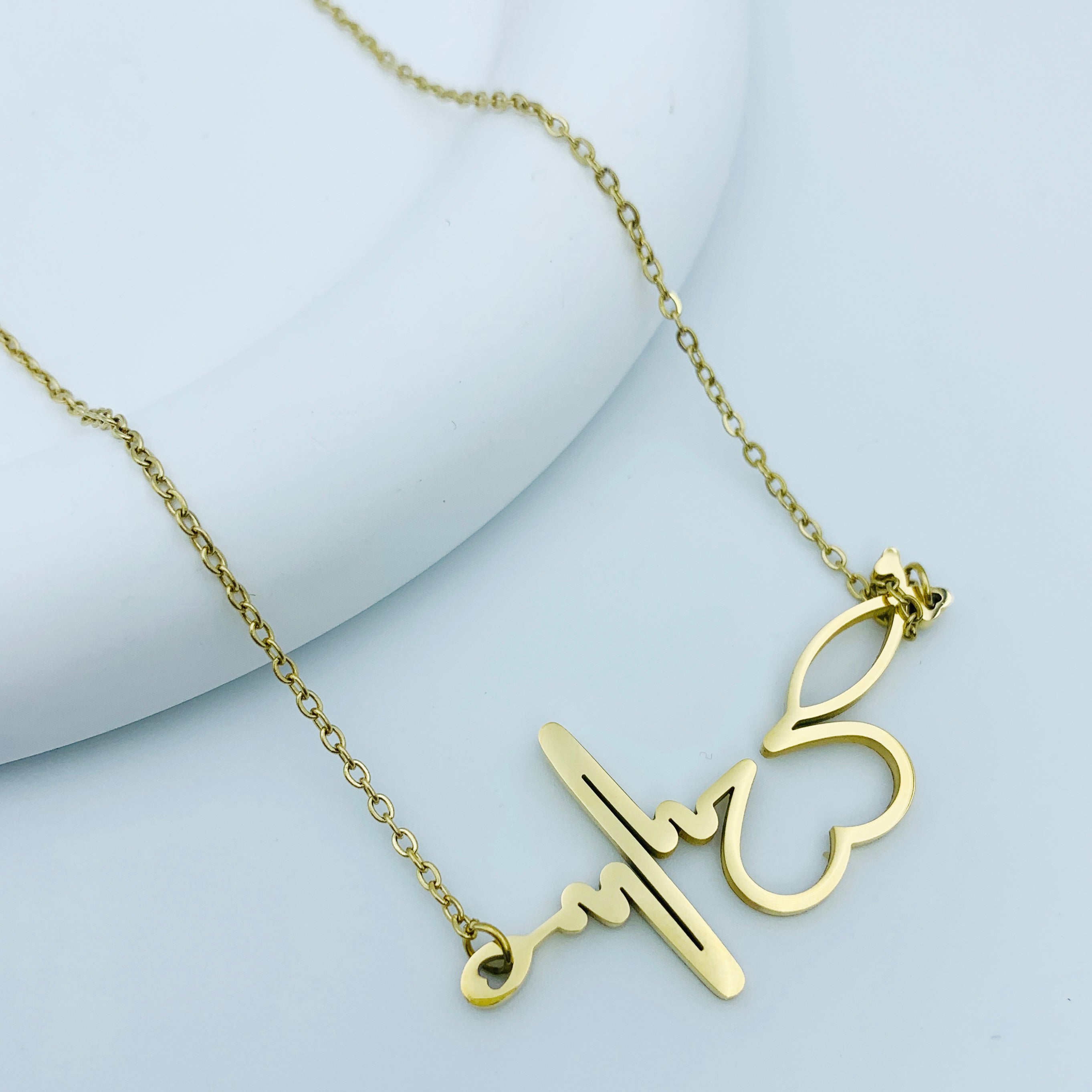 Faithful Heartbeat Gold Necklace