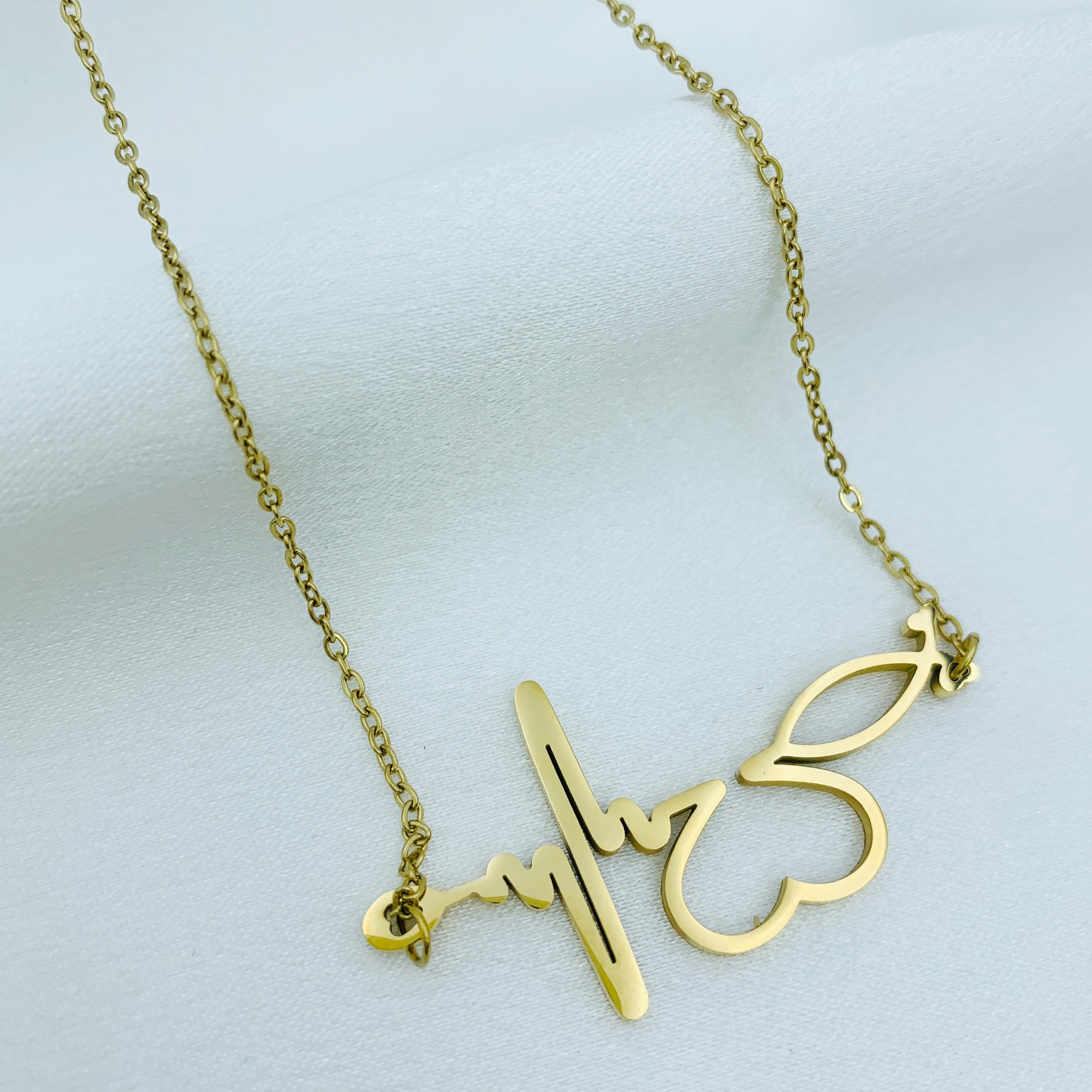 Faithful Heartbeat Gold Necklace