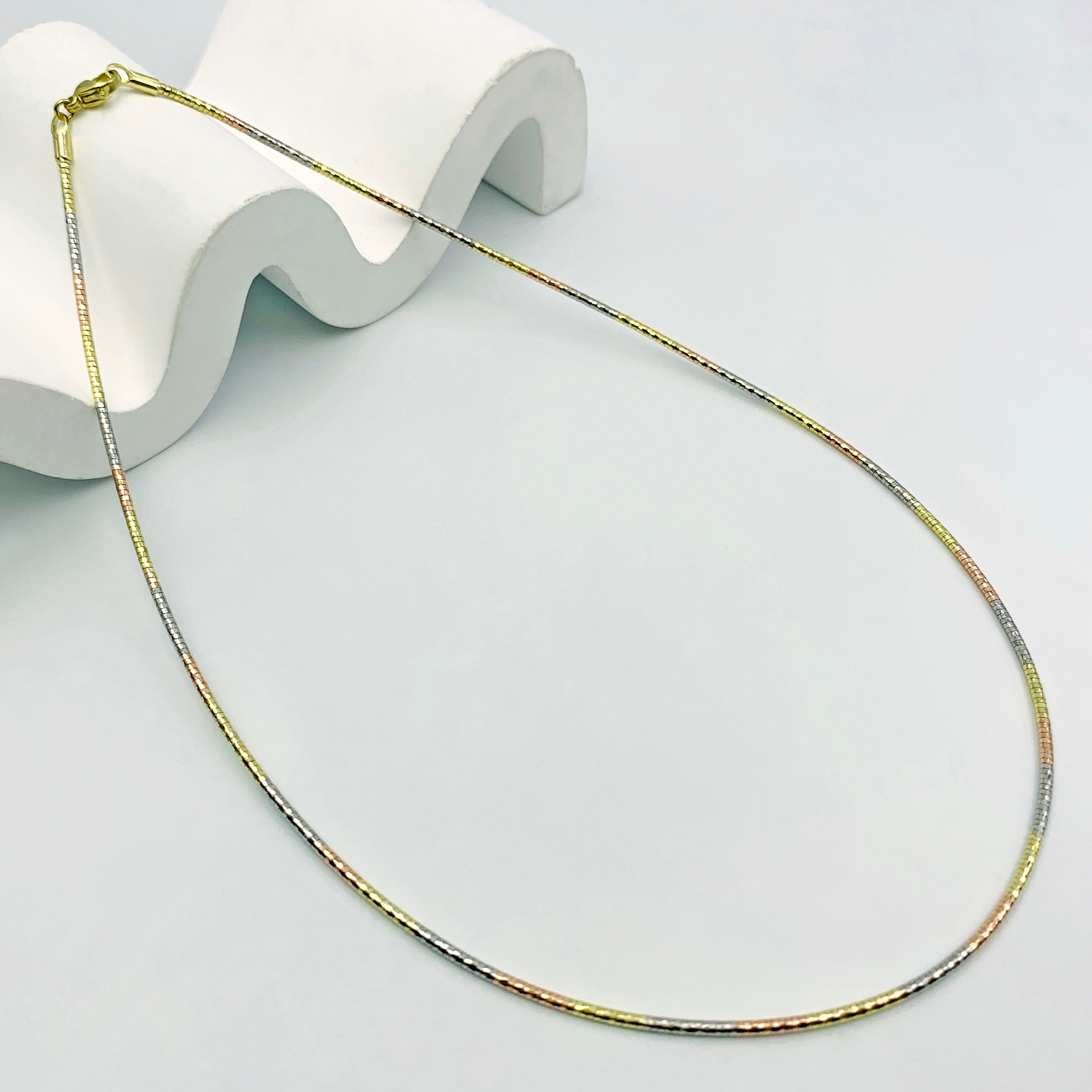 Tri-Tone Elegance Necklace