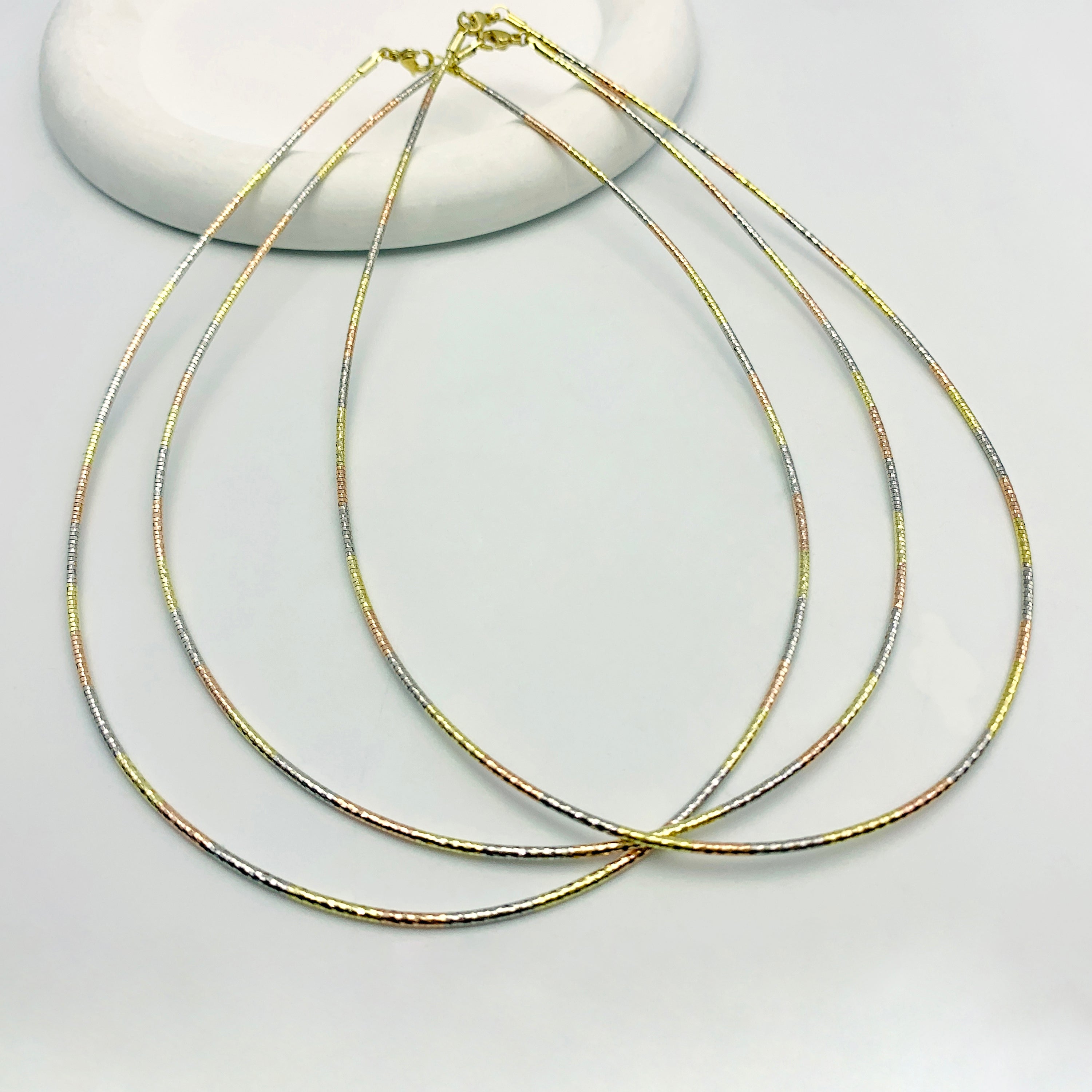 Tri-Tone Elegance Necklace