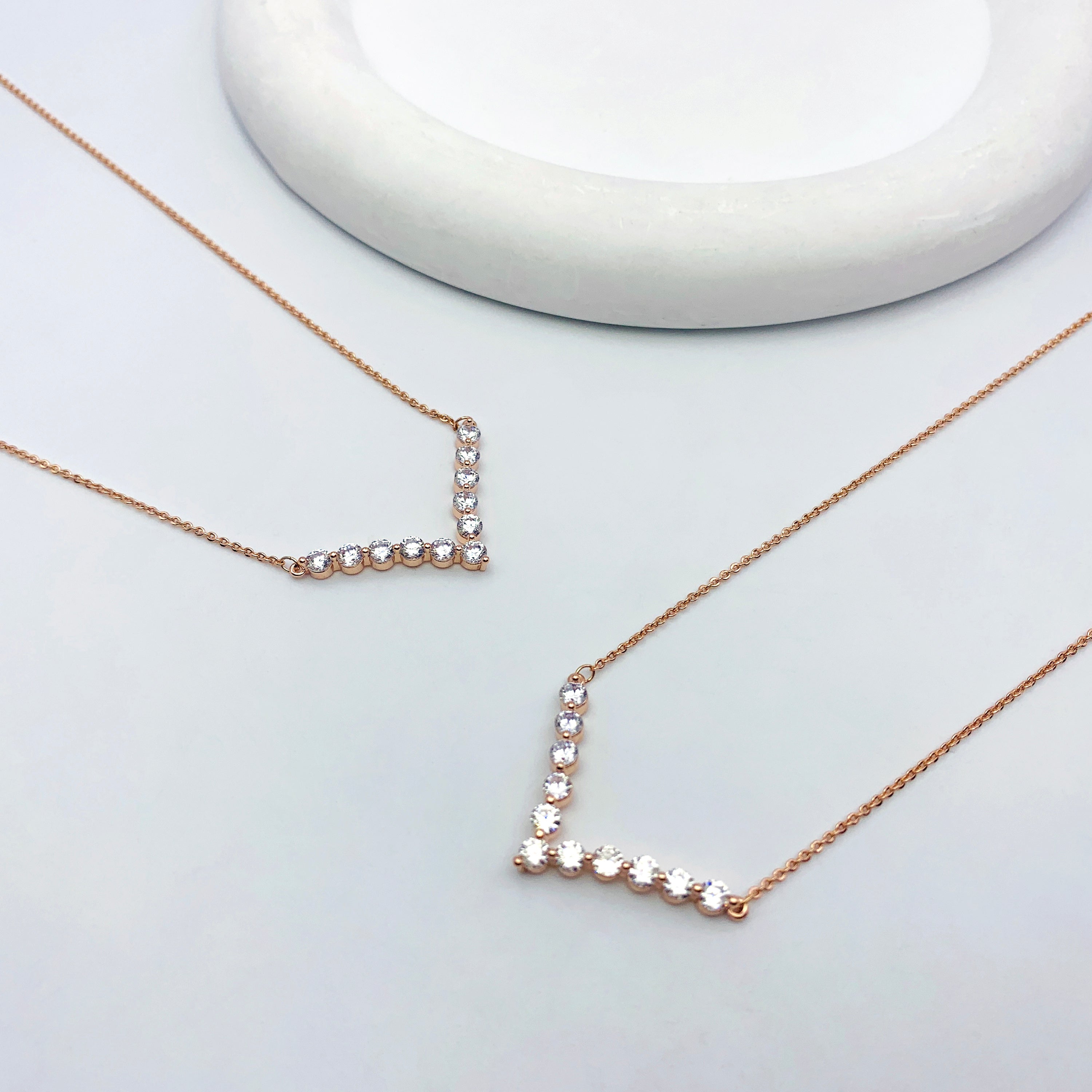 V-Shaped Sparkle Necklace