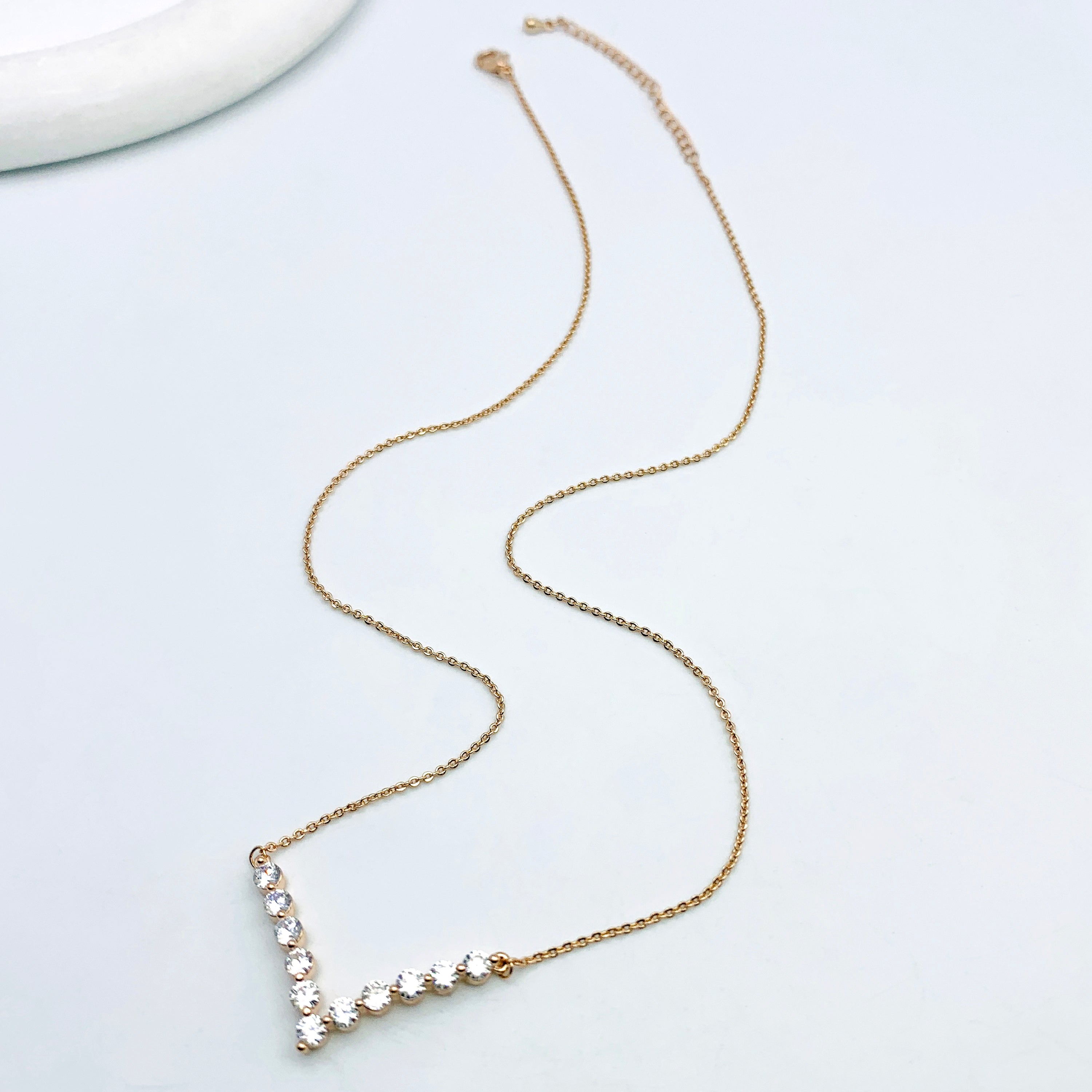 V-Shaped Sparkle Necklace