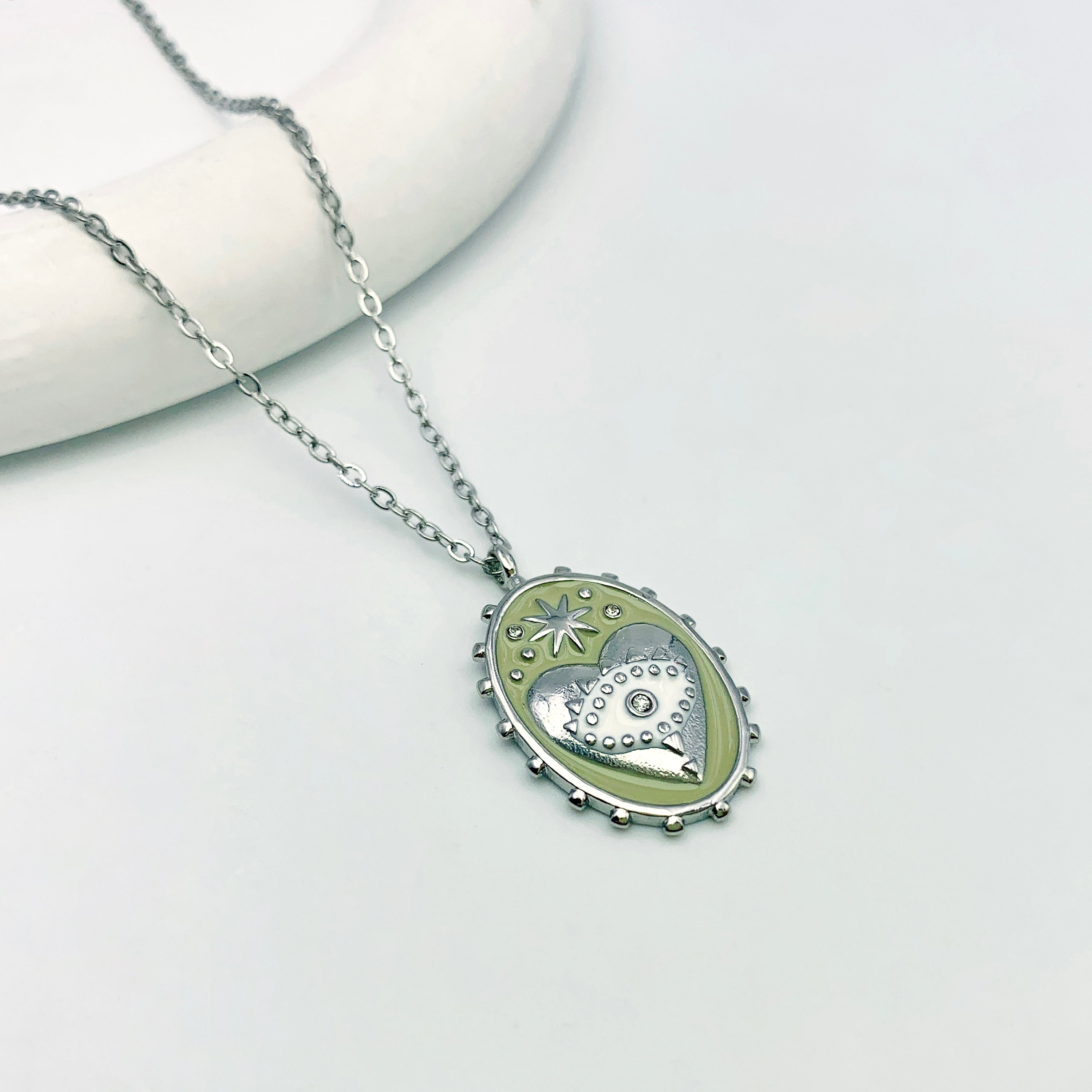 Celestial Heart Medallion Necklace