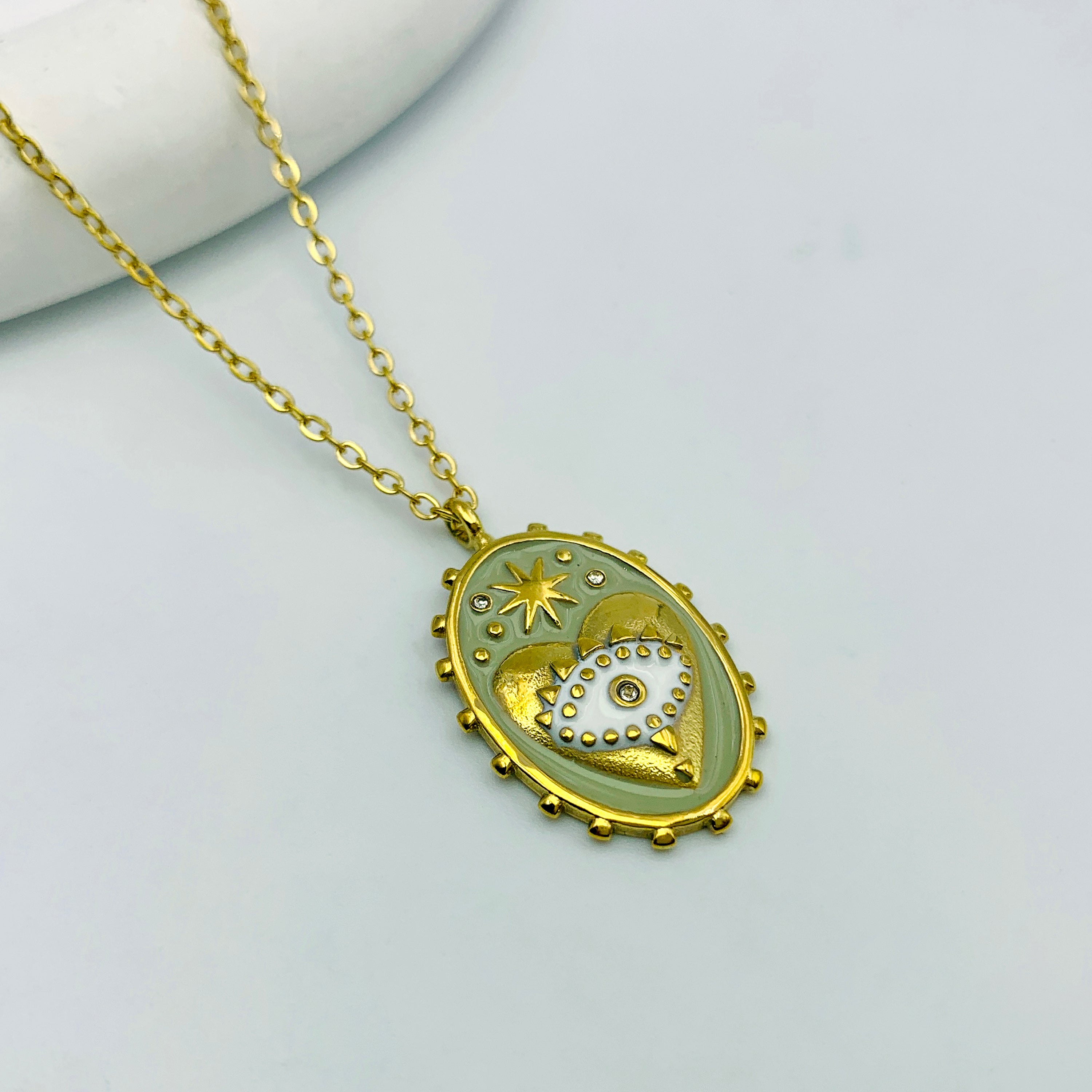 Celestial Heart Medallion Necklace