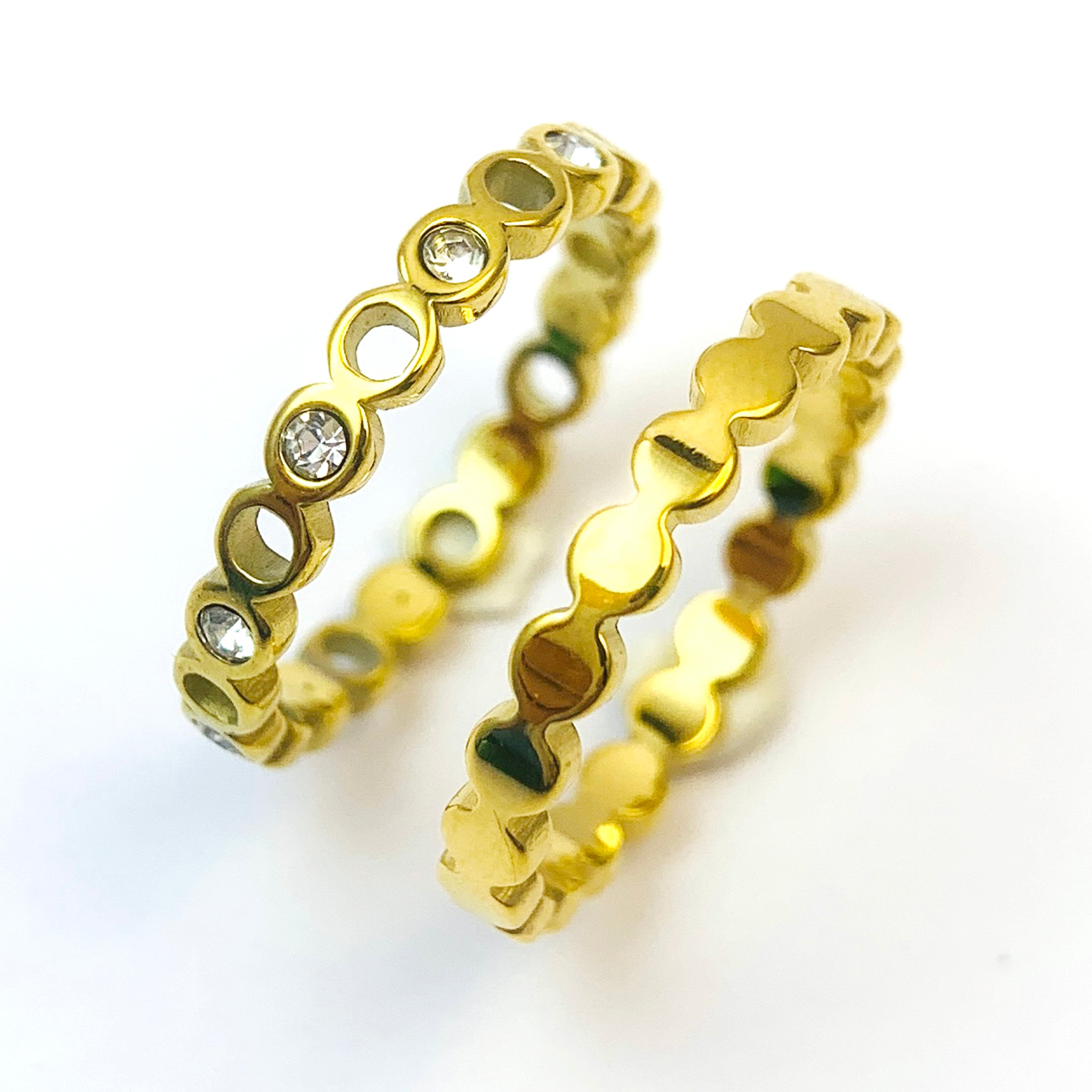 Geo Glam Stack Rings